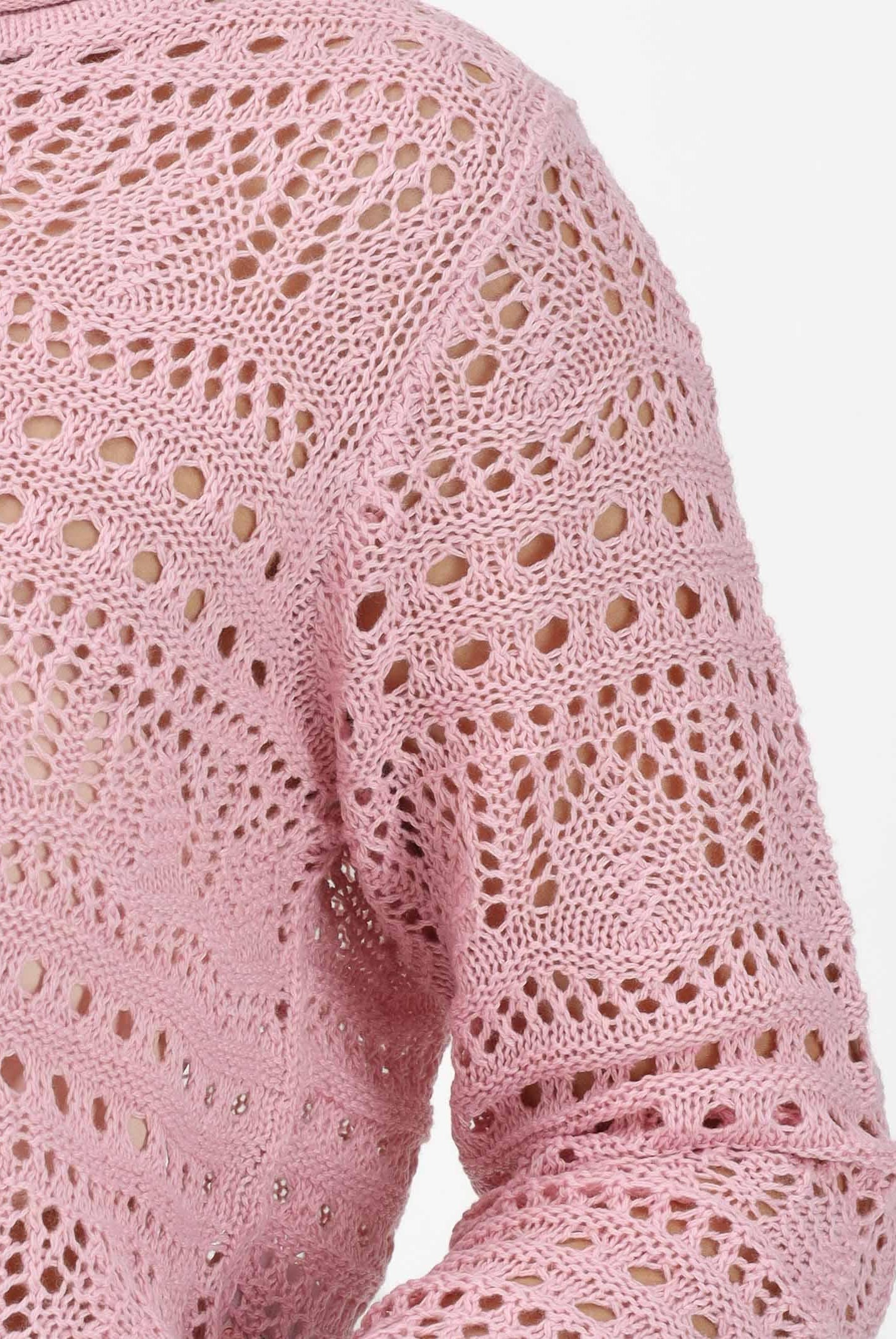 JDY Maglia traforata rosa da donna 15287384 FRLI JDY