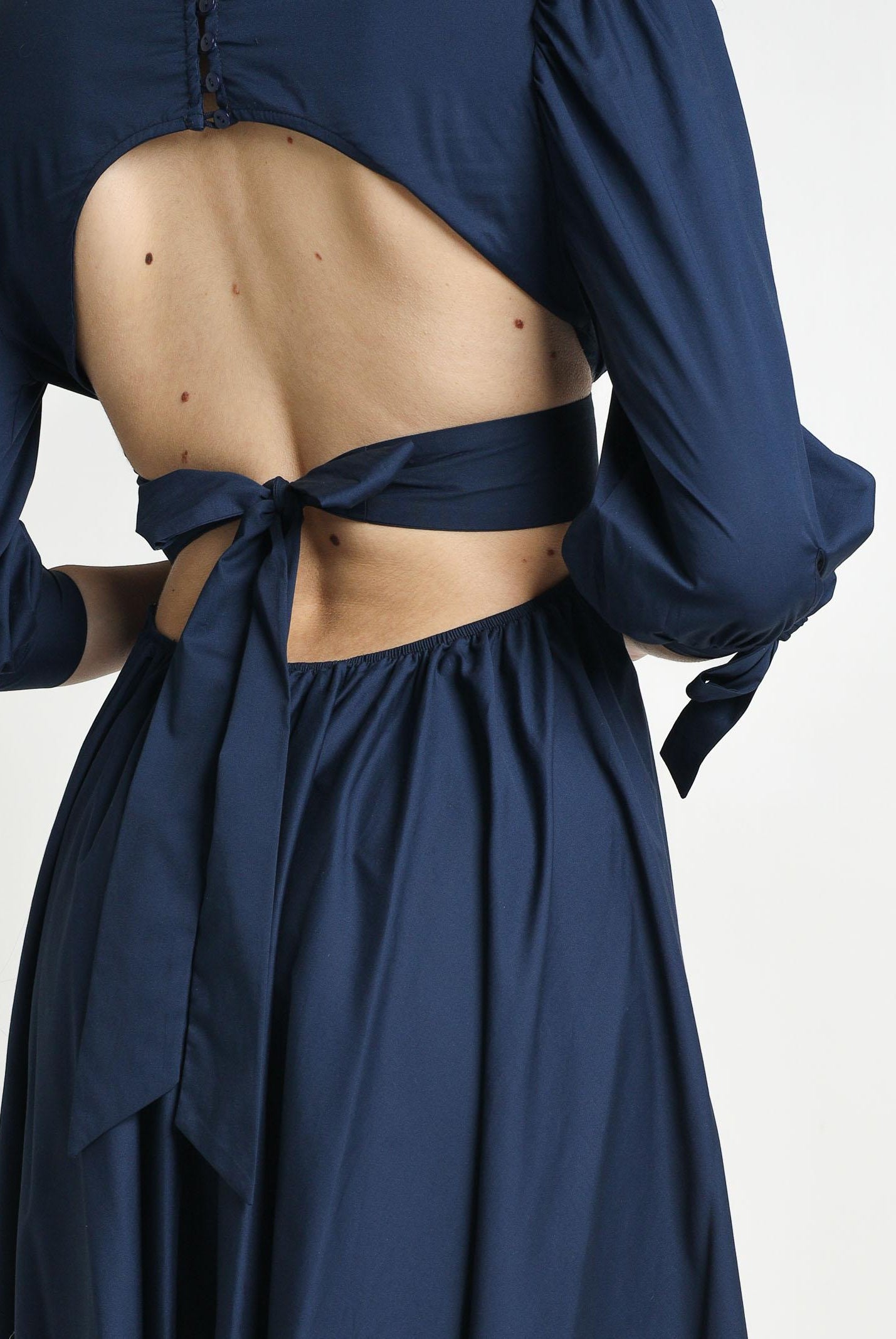 SANTAS Abito midi TIRAMISU' blu da donna PV25019 BLUE SANTAS