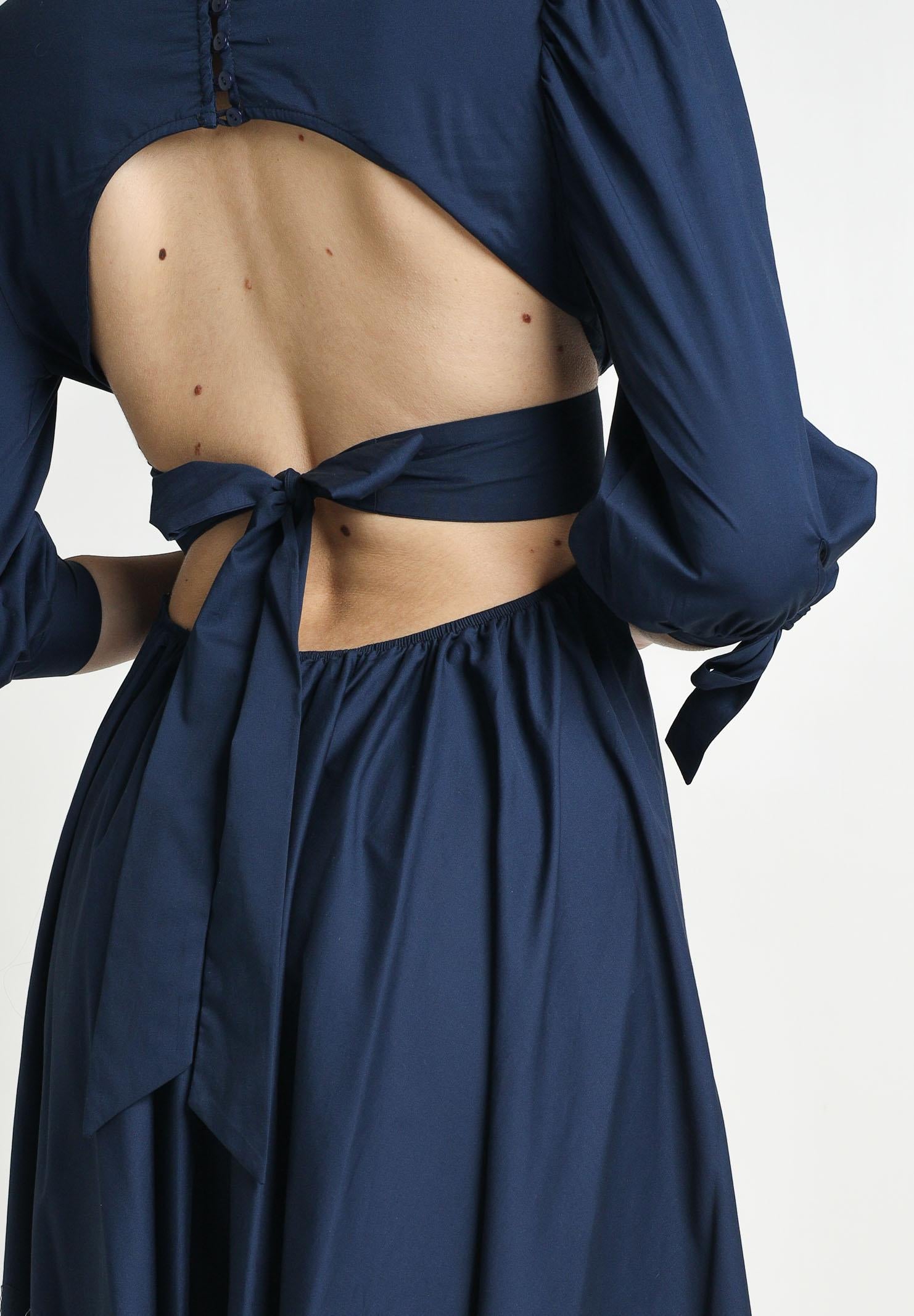 SANTAS Abito midi TIRAMISU' blu da donna PV25019 BLUE SANTAS