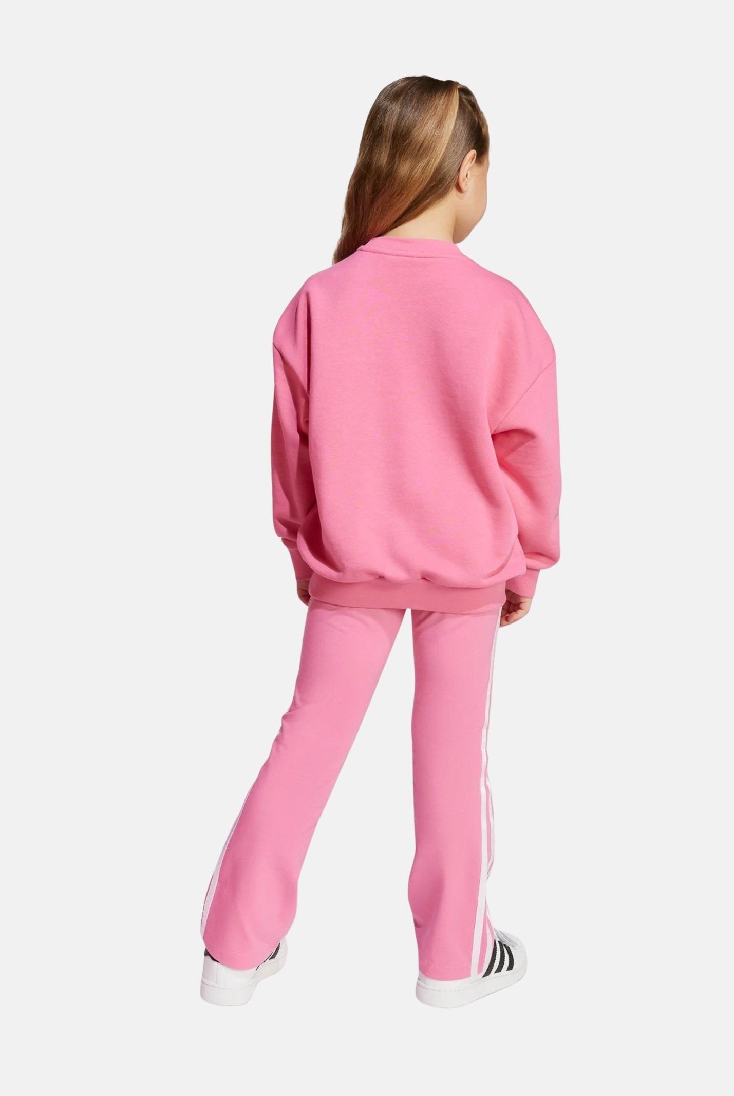ADIDAS ORIGINALS Tuta Loose Crew Flared rosa da bambina JY3741  ADIDAS ORIGINALS