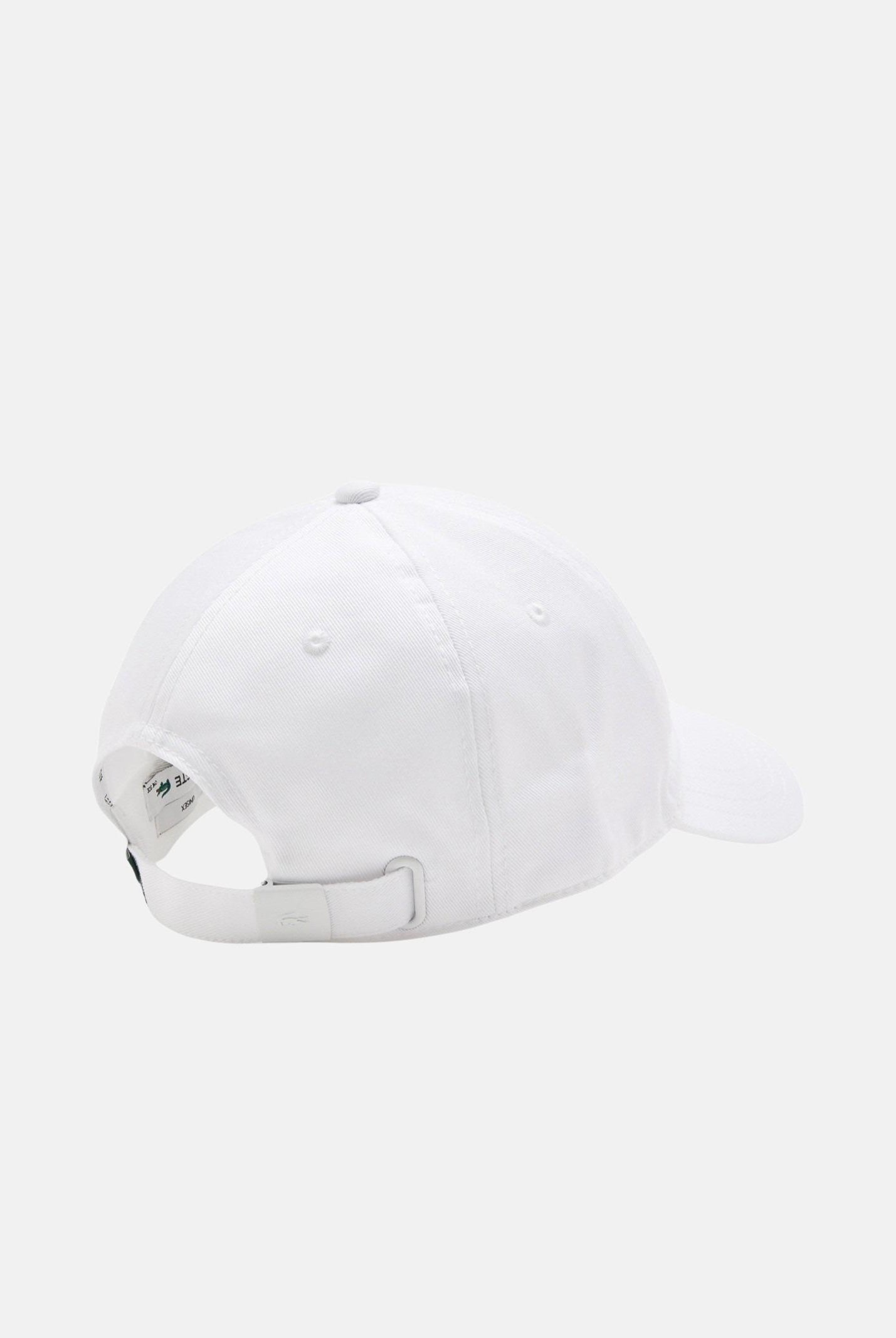 Cappello con visiera bianco per uomo e donna con patch logo coccodrillo RK0491 001 LACOSTE