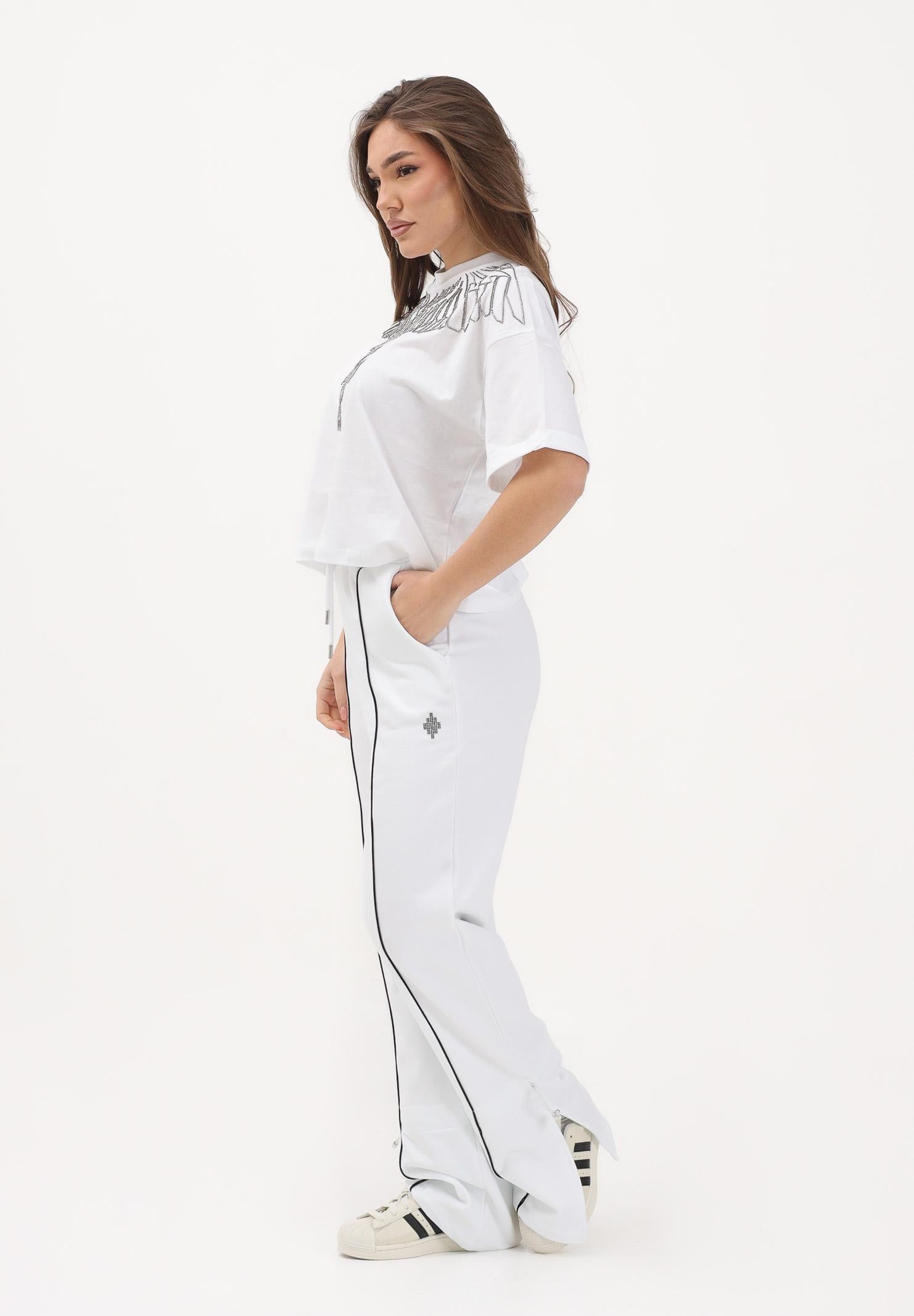 MARCELO BURLON COUNTY OF MILAN Pantalone sportivo bianco da donna 26ECM30145 BI MARCELO BURLON COUNTY OF MILAN