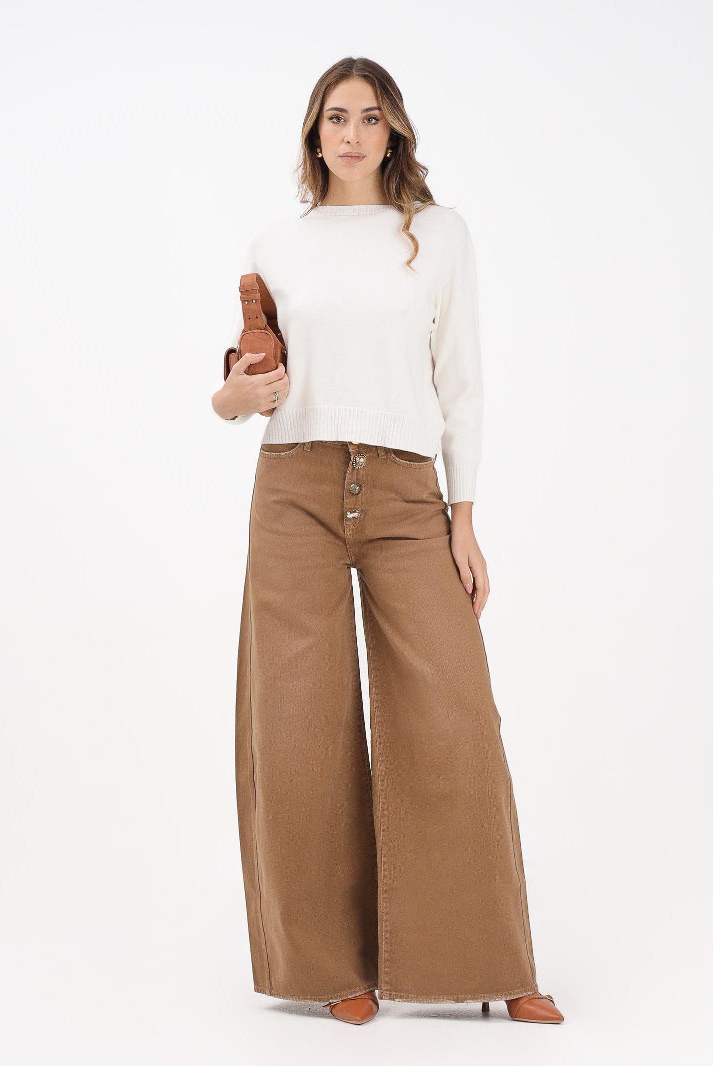 VICOLO Jeans YVES color cammello da donna DF5057 FU62 VICOLO