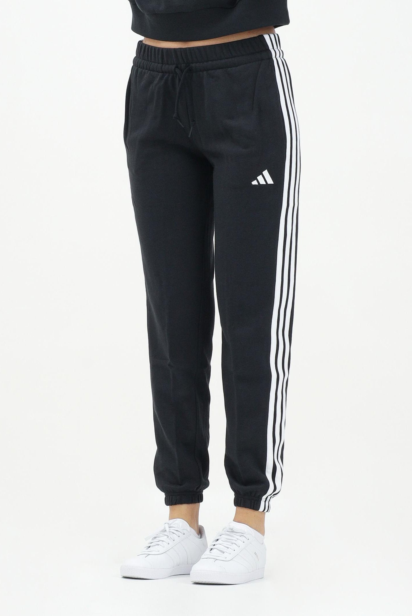 ADIDAS PERFORMANCE Pantalone sportivo Essentials 3-Stripes French Terry Cuffed nero da donna JD5302 ADIDAS PERFORMANCE