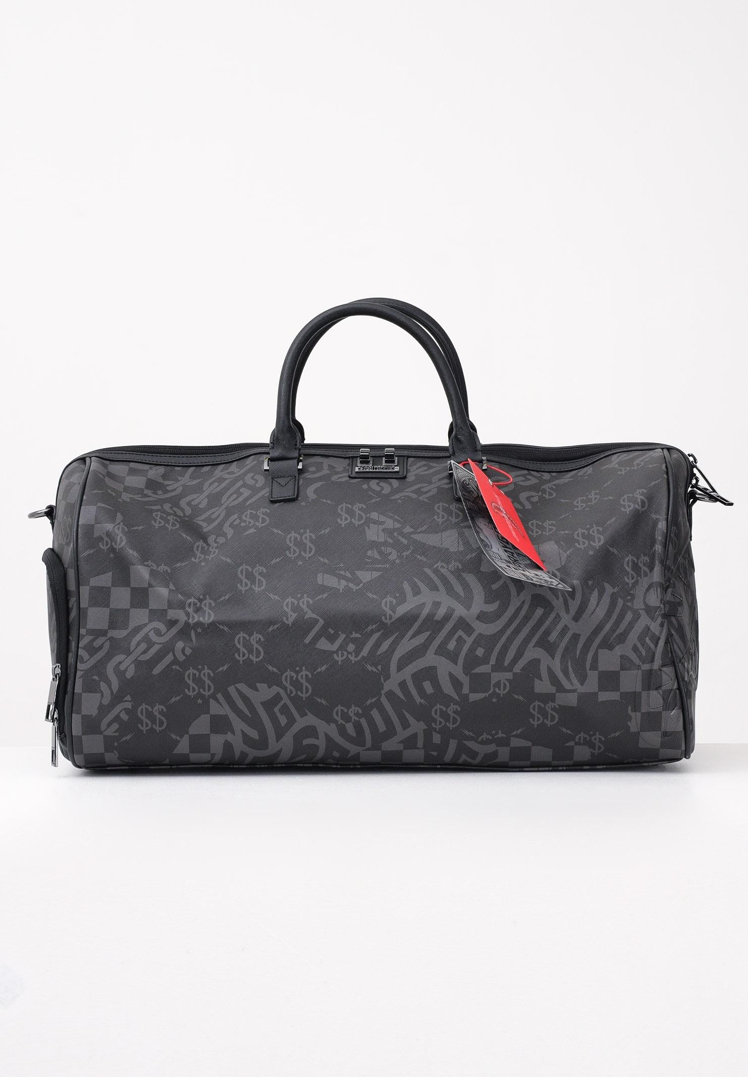 SPRAYGROUND Borsone 3AM CHECK DUFFLE nera per uomo e donna 910D7499NSZ SPRAYGROUND