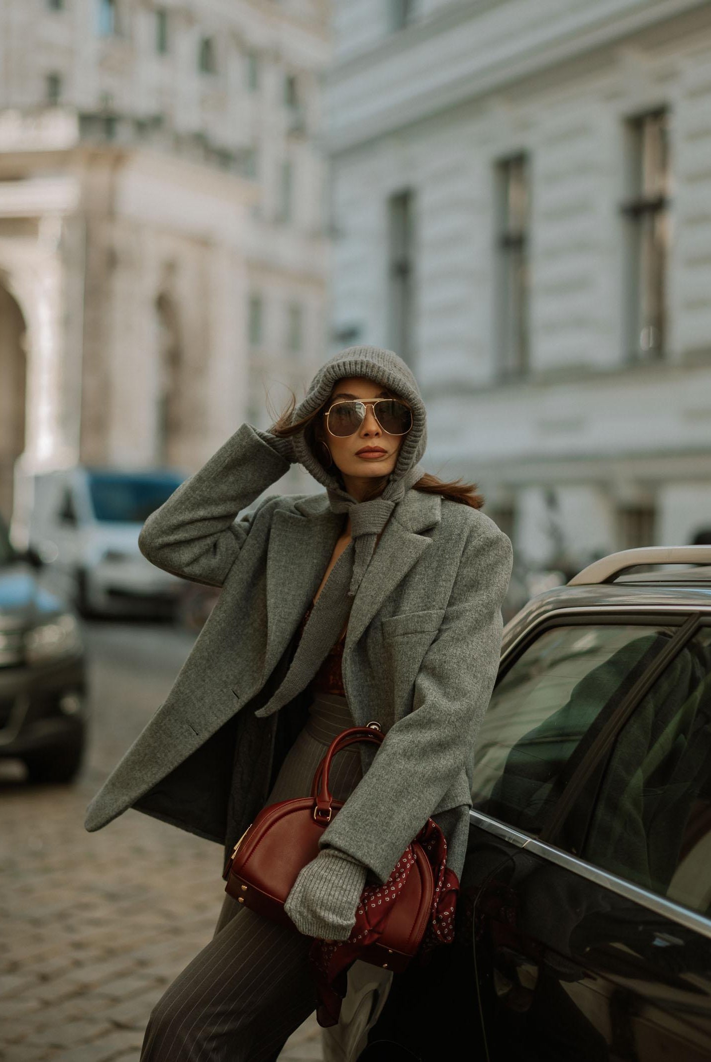 SANTAS Cappotto corto LUMIÈRE grigio da donna PV2620 GR SANTAS