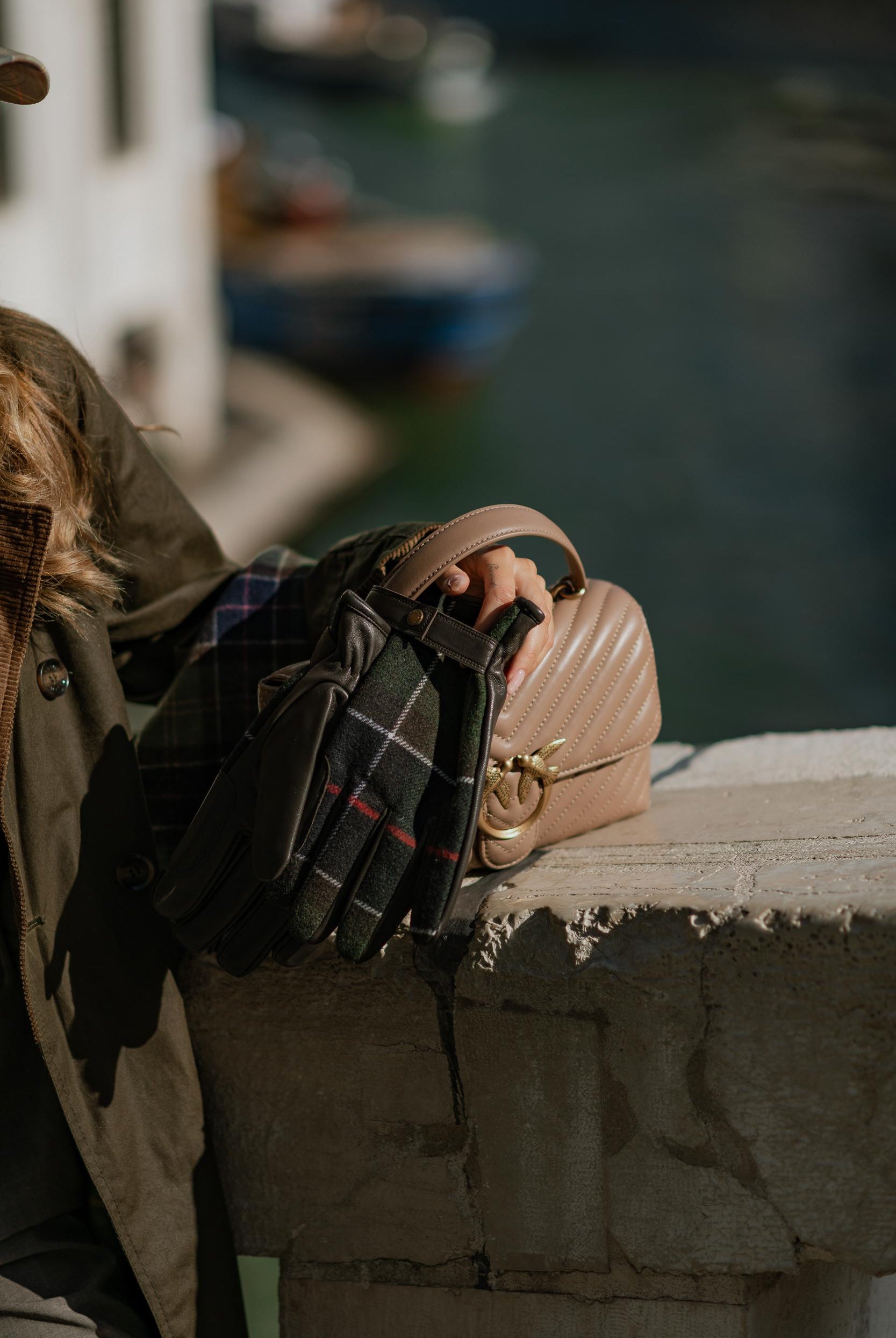 BARBOUR Guanti Newbrough Tartan marroni per uomo e donna 242-MGL0051MGL TN11 BARBOUR