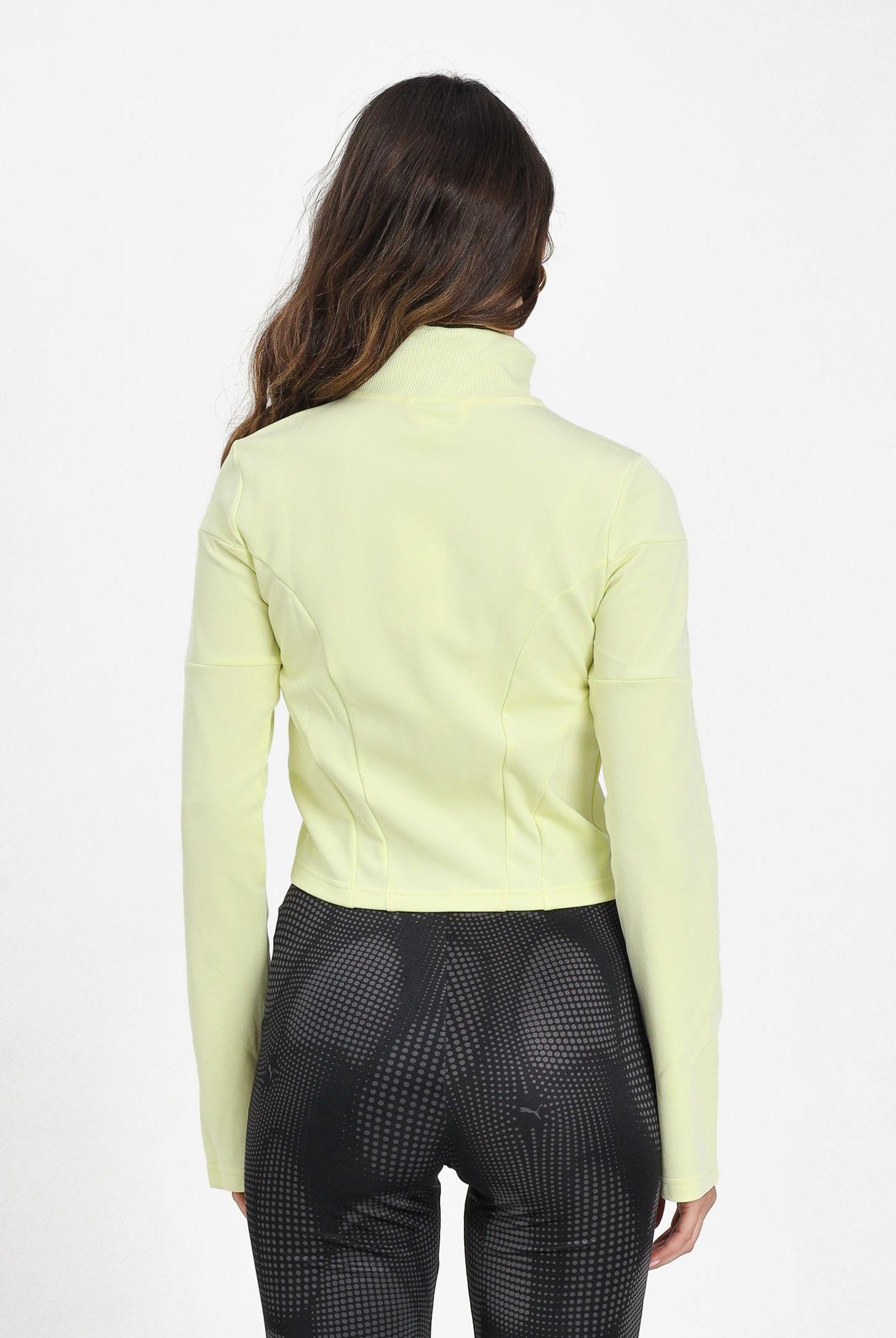 PUMA Felpa con zip DARE TO lime da donna 632146 35 PUMA