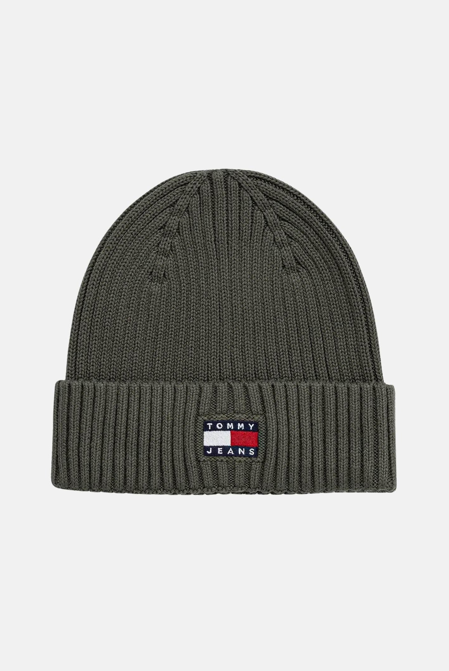 TOMMY JEANS Berretto verde militare per uomo e donna con logo AM0AM13669 MRH TOMMY JEANS