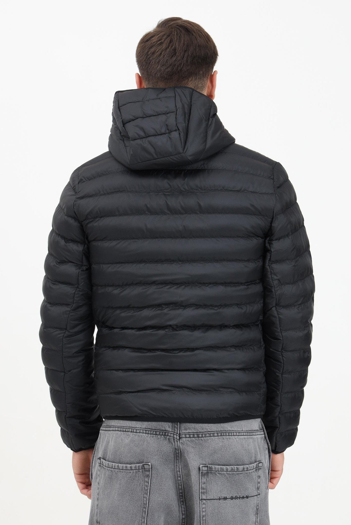 Piumino trapuntato nero da uomo con logo BH2909 031 LACOSTE