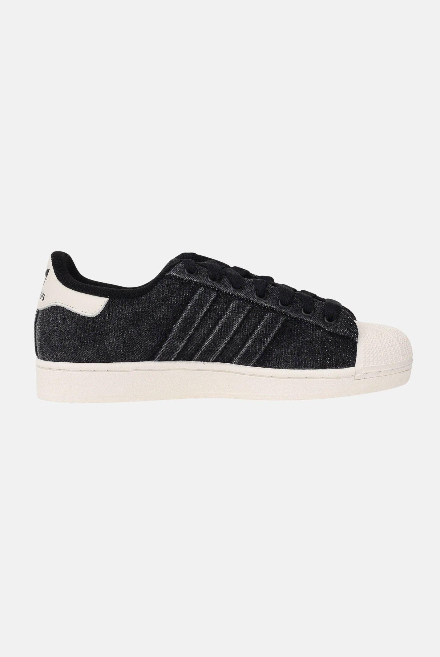 ADIDAS ORIGINALS Sneakers SUPERSTAR II in denim nero per uomo e donna IH9247 . ADIDAS ORIGINALS