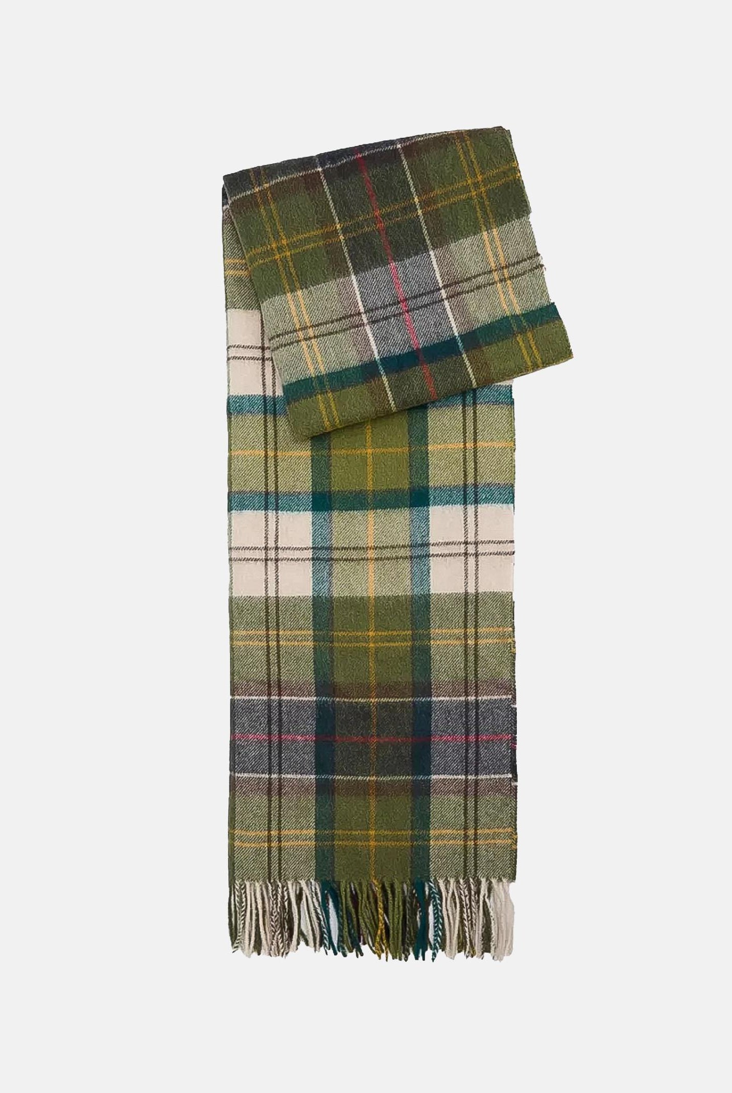 BARBOUR Sciarpa verde per uomo e donna con motivo tartan in lana d'agnello Serena 252MLSC0477 TN11 BARBOUR