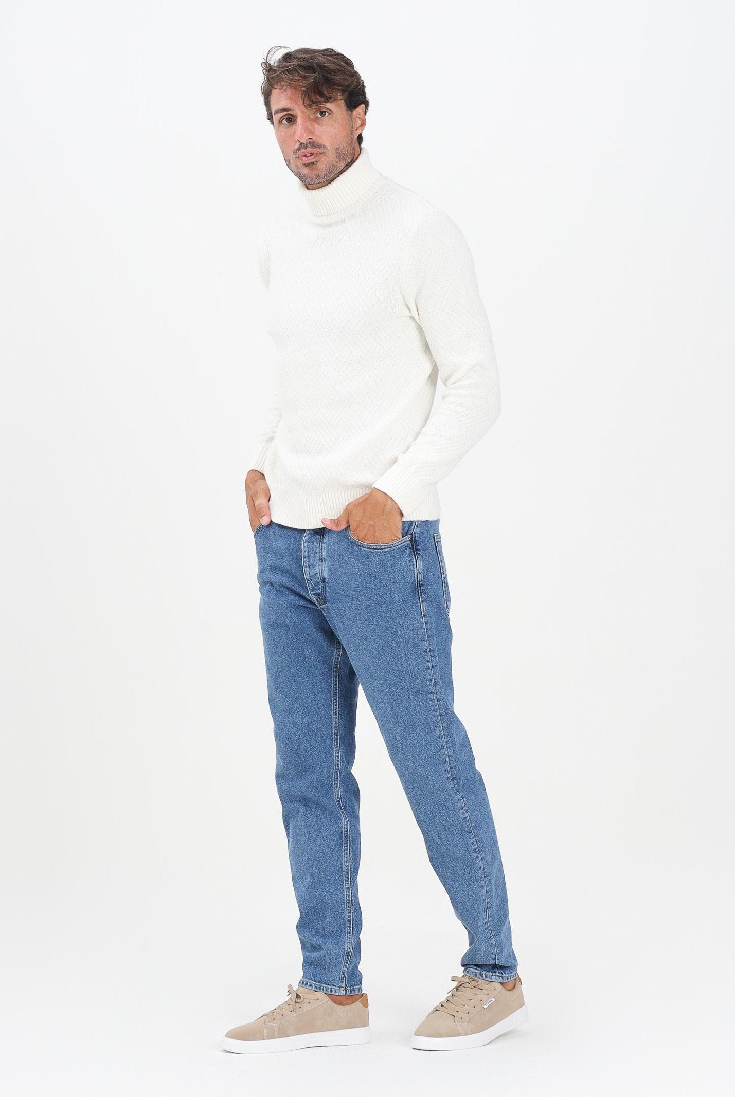 SELECTED HOMME Jeans in denim blu medio da uomo 16098202 MediumBlueDen SELECTED HOMME