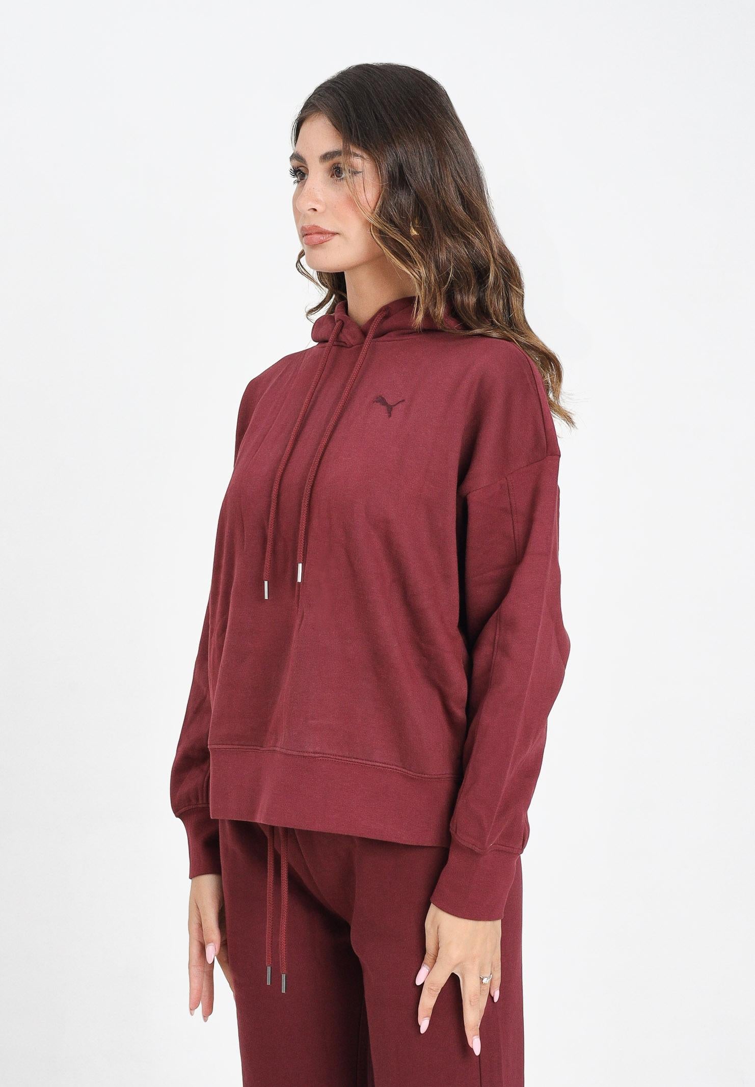 PUMA Felpa con cappuccio Oversized Her bordeaux da donna 688151 96 PUMA