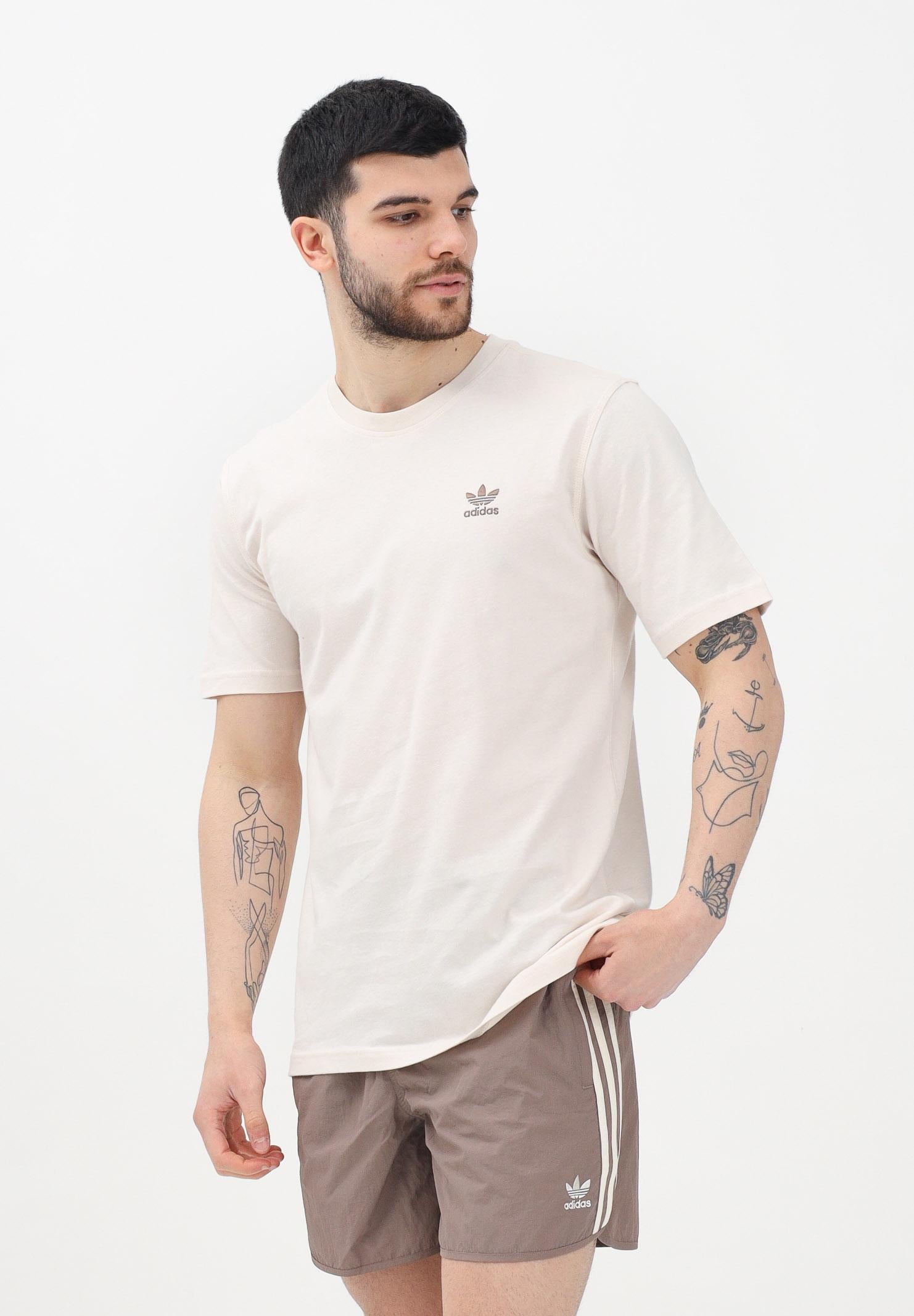 ADIDAS ORIGINALS T-shirt a manica corta Trefoil Essentials panna da uomo JC9991 ADIDAS ORIGINALS