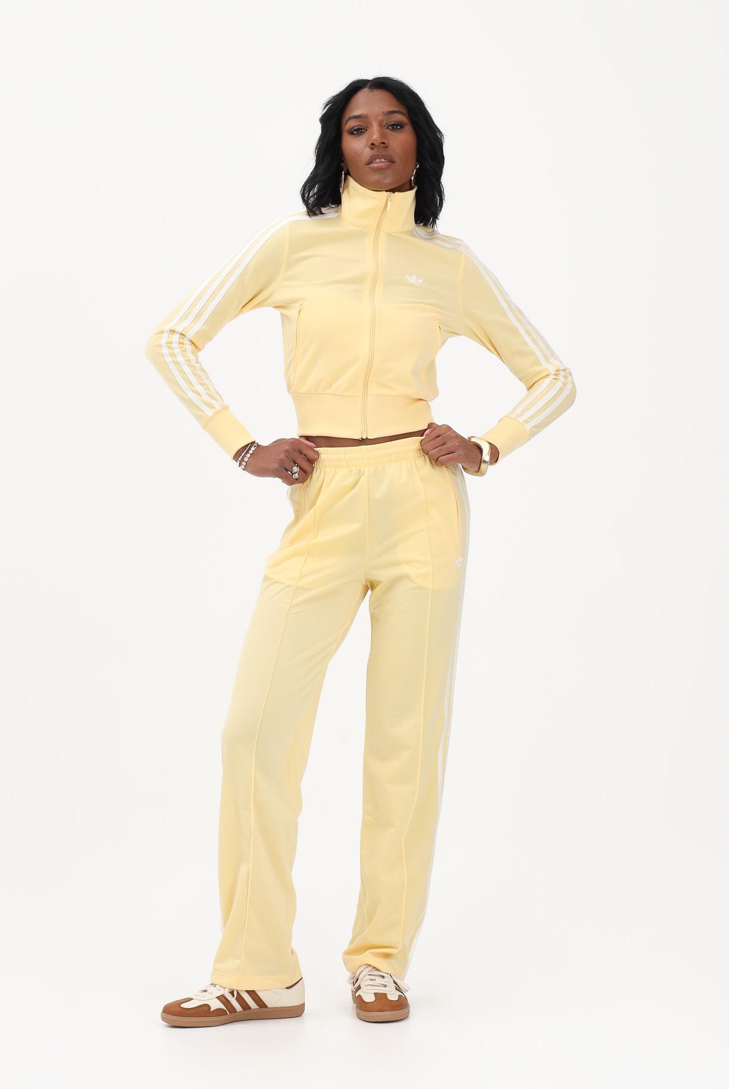 ADIDAS ORIGINALS Pantalone sportivo FB TP LOOSE giallo da donna KD3650 . ADIDAS ORIGINALS