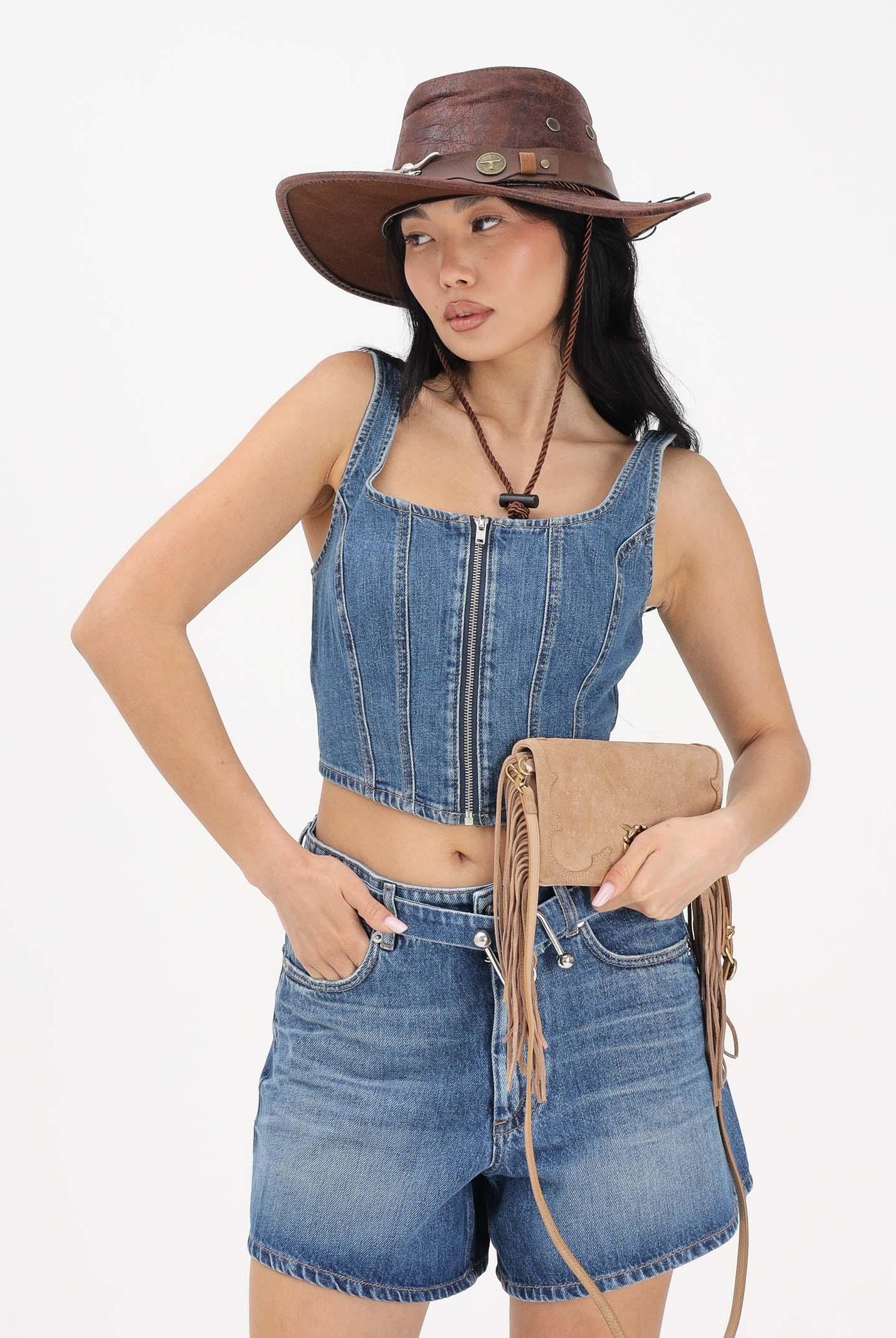 LEVI'S Top in denim medio da donna con zip 005O2-0002 . LEVI'S®
