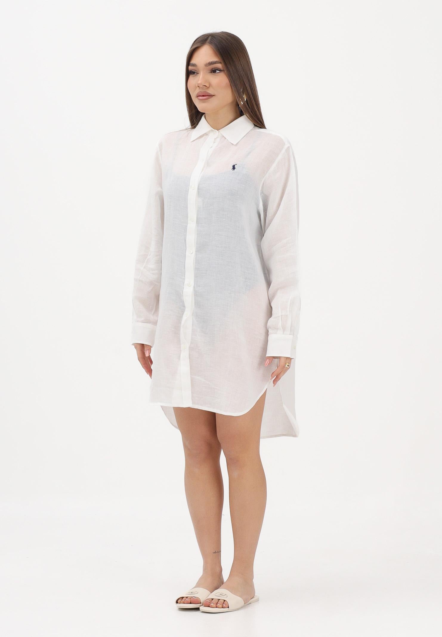 RALPH LAUREN Abito chemisier bianco da donna 21564377 CR RALPH LAUREN