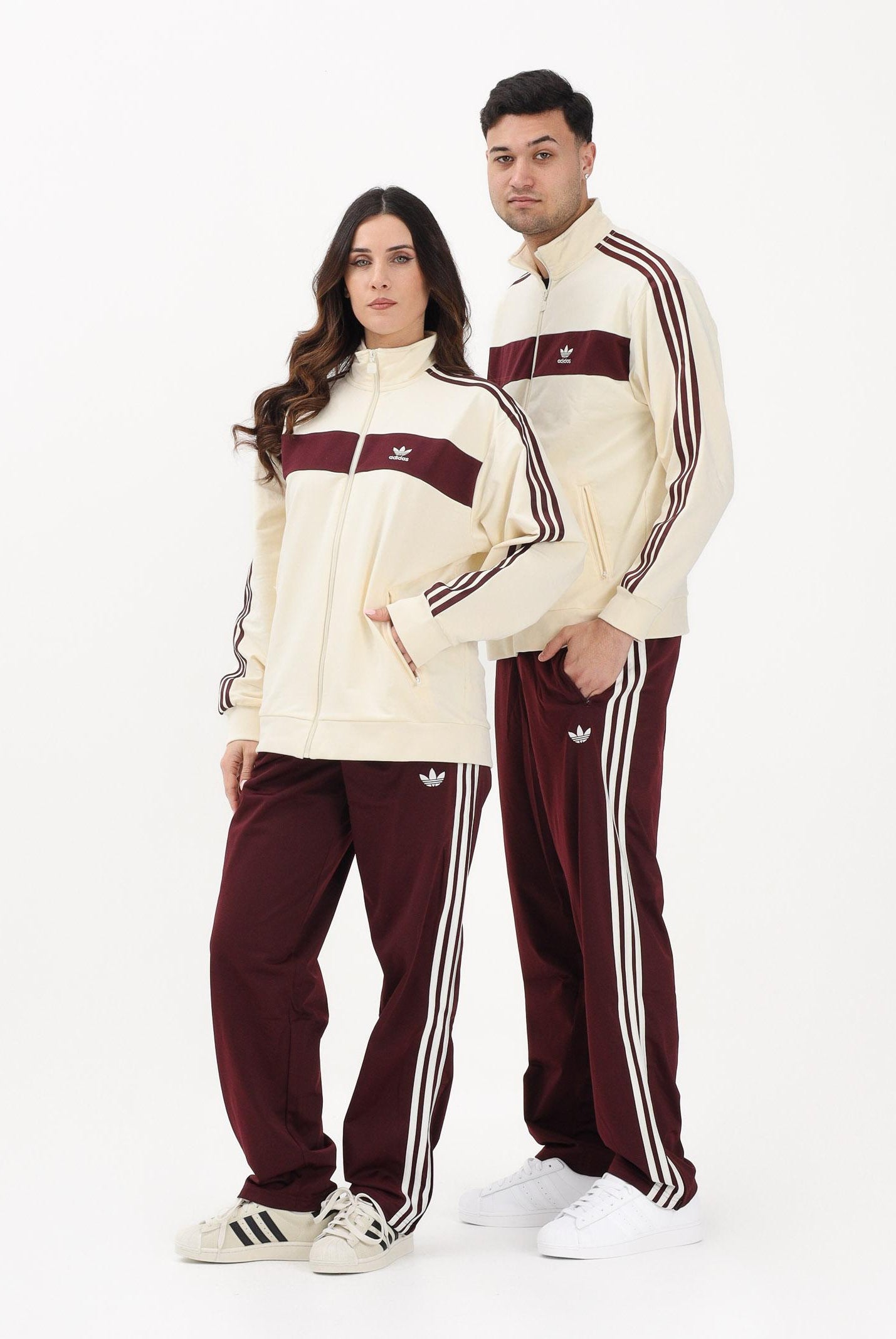 ADIDAS ORIGINALS Pantalone sportivo FIREBIRD bordeaux per uomo e donna KE1651 . ADIDAS ORIGINALS