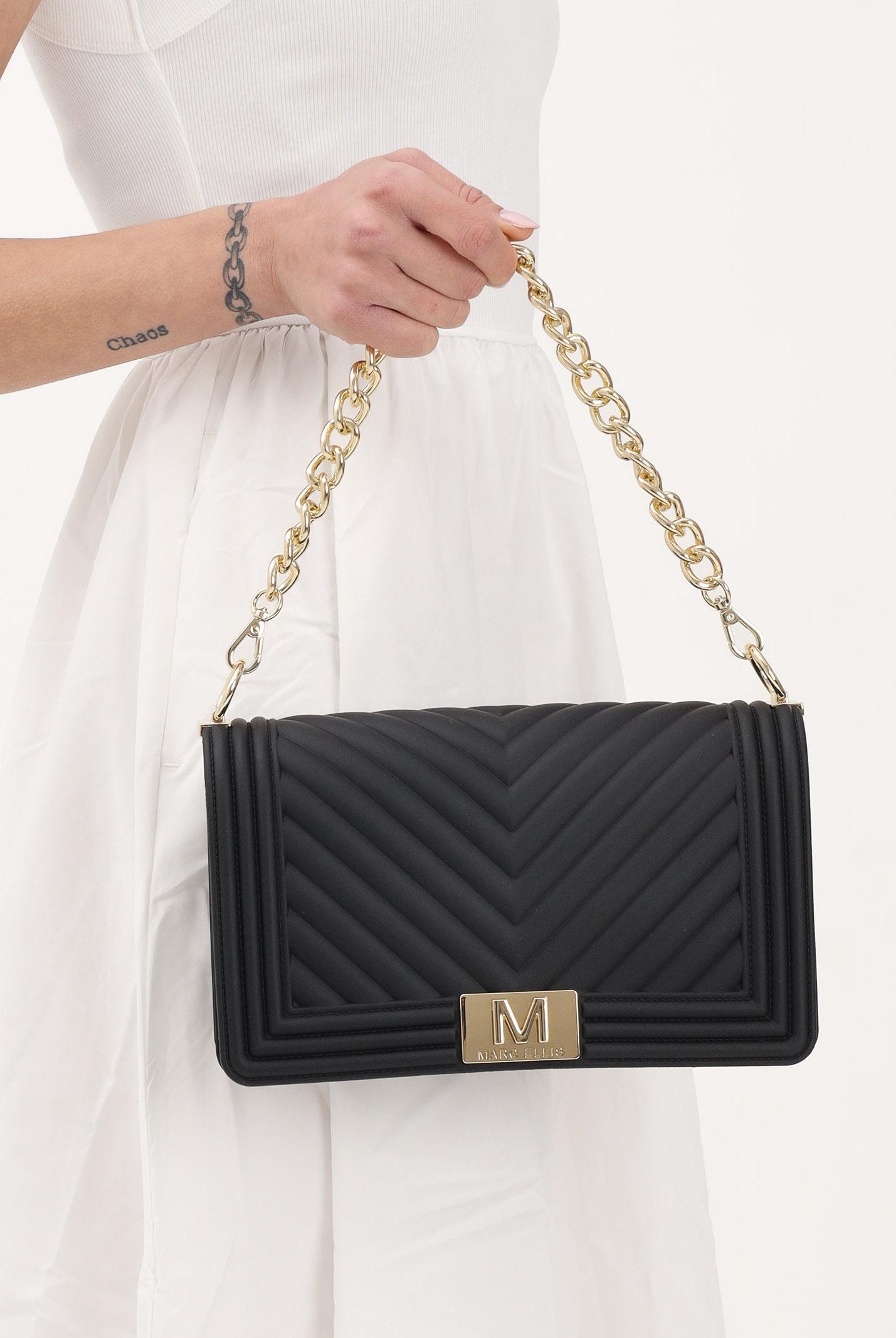 MARC ELLIS Borsa a tracolla Flat M 26 nera da donna FLAT-M-26 BLLIGO MARC ELLIS