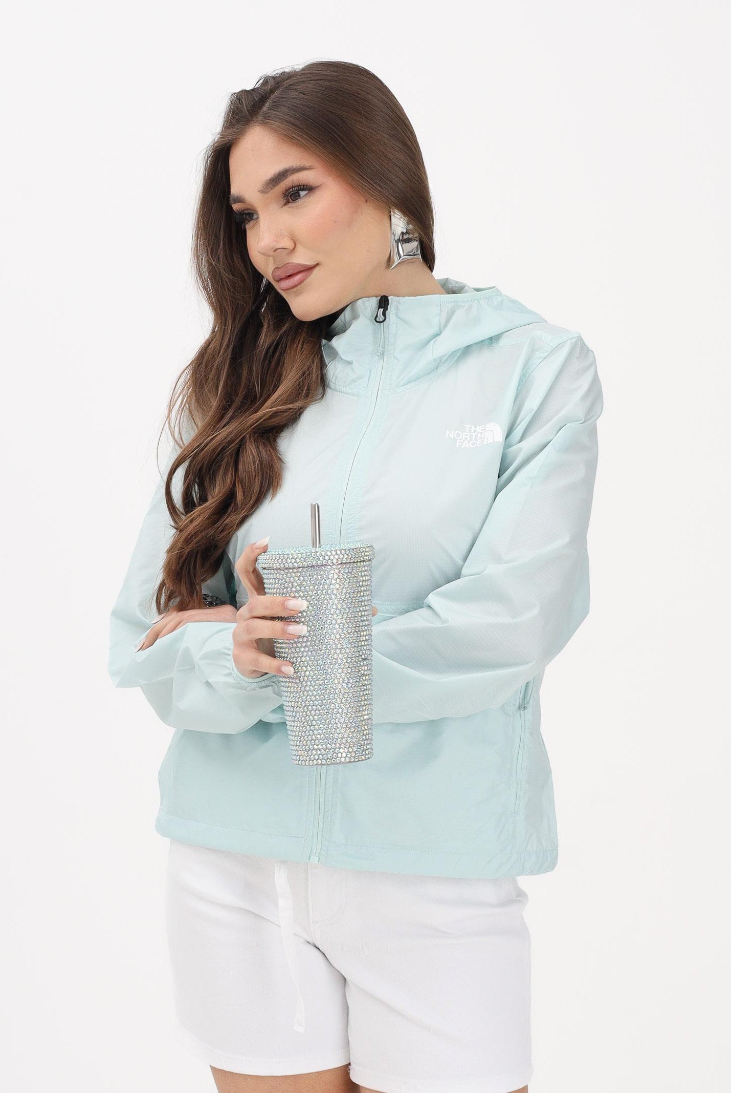 THE NORTH FACE Giacca a vento Cyclone verde acqua da donna NF0A8B6GG701 . THE NORTH FACE
