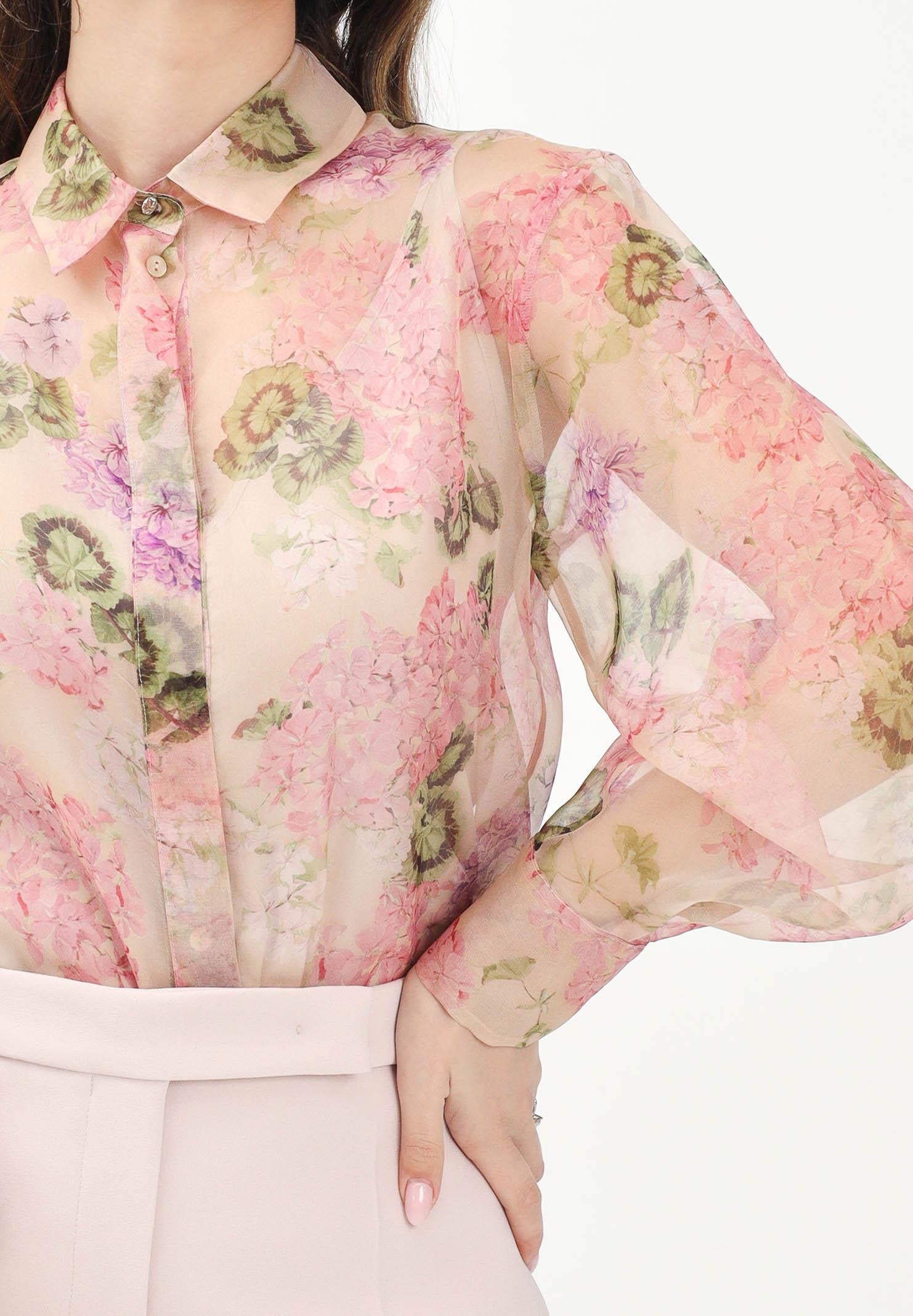 MAX MARA Camicia a manica lunga avorio da donna con stampa floreale 2516261044600 001 MAX MARA