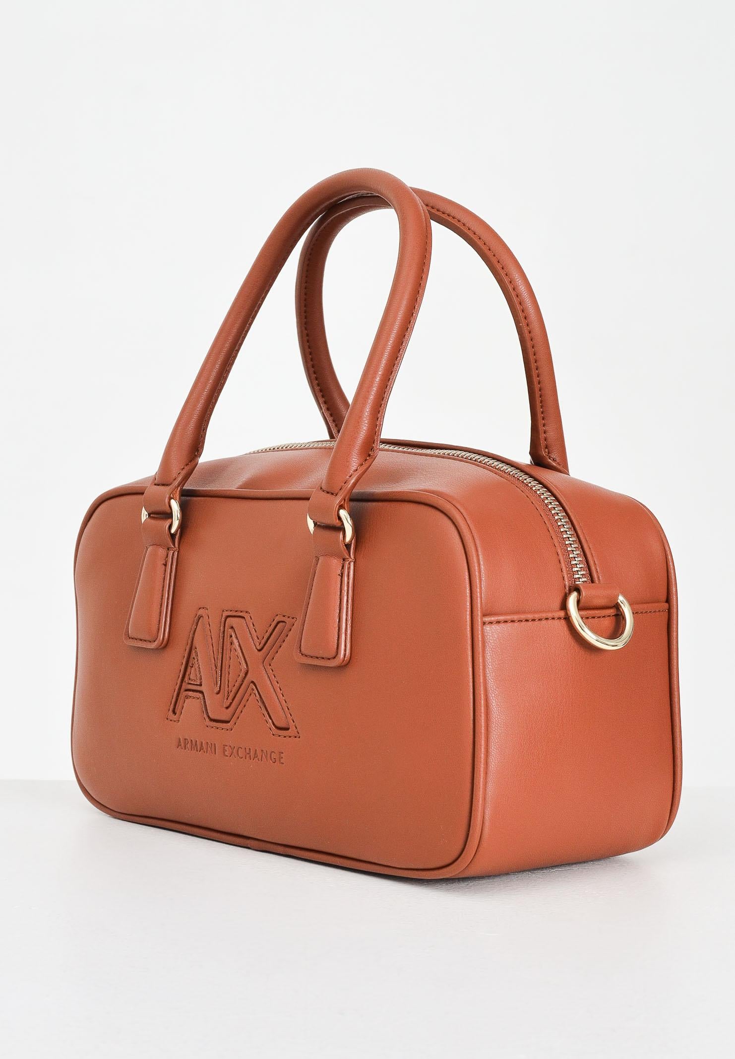 ARMANI EXCHANGE Borsa a spalla cuoio da donna con ricamo logo XW001567AF15634 U6048 ARMANI EXCHANGE