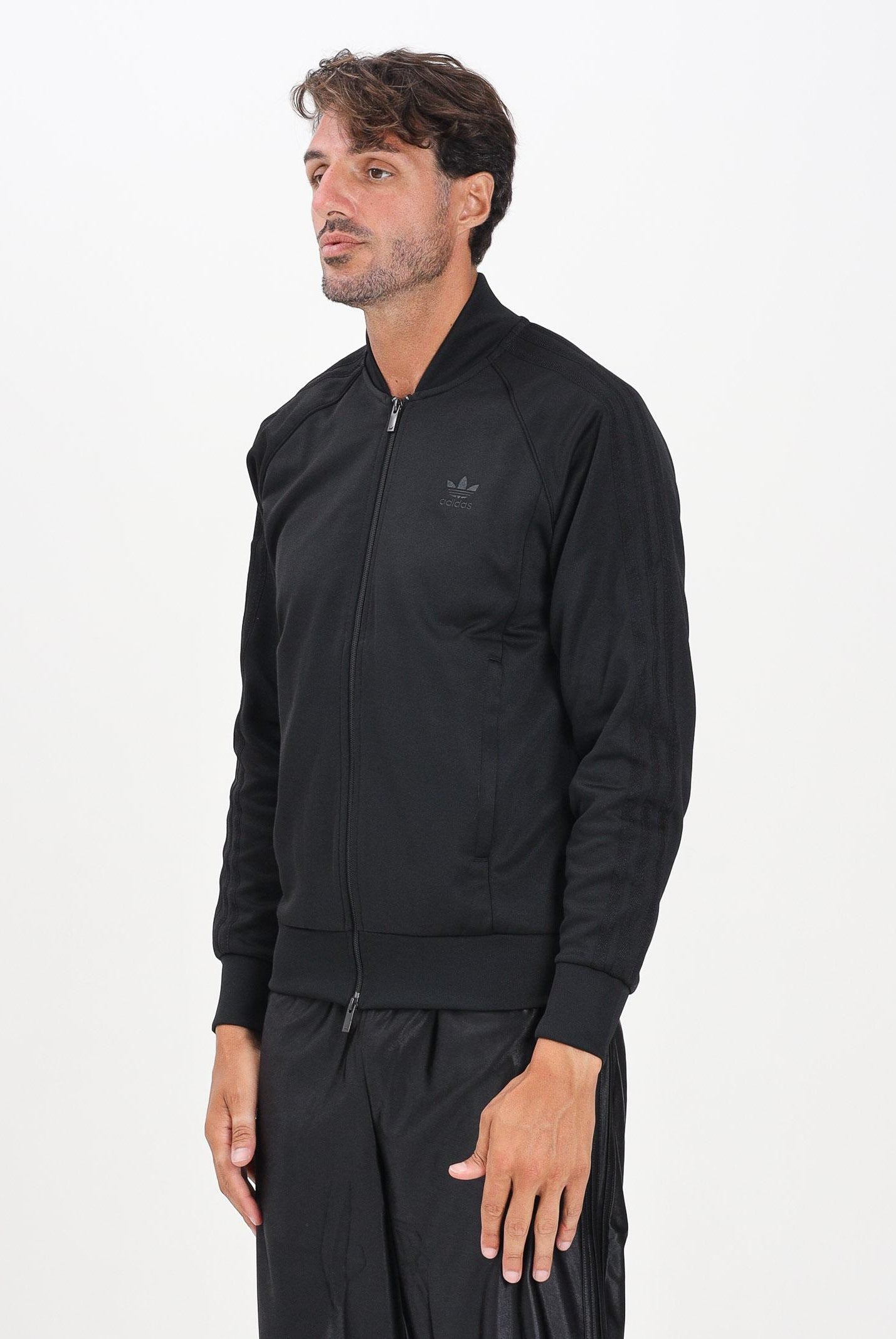 ADIDAS ORIGINALS Felpa con zip Adicolor Classics SST nera da uomo JY1290 . ADIDAS ORIGINALS