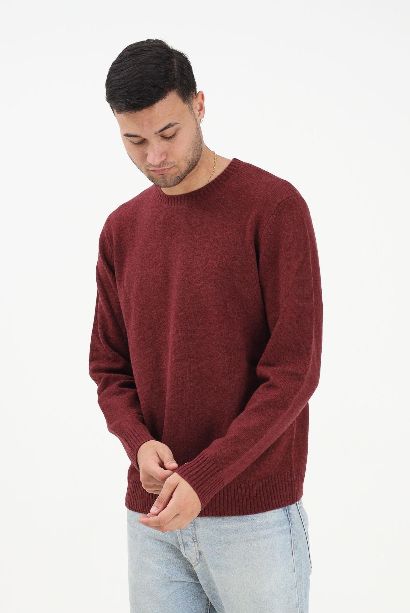 LEVI'S® Maglioncino girocollo Original Housemark bordeaux da uomo<BR/> A4320-0024 LEVI'S®