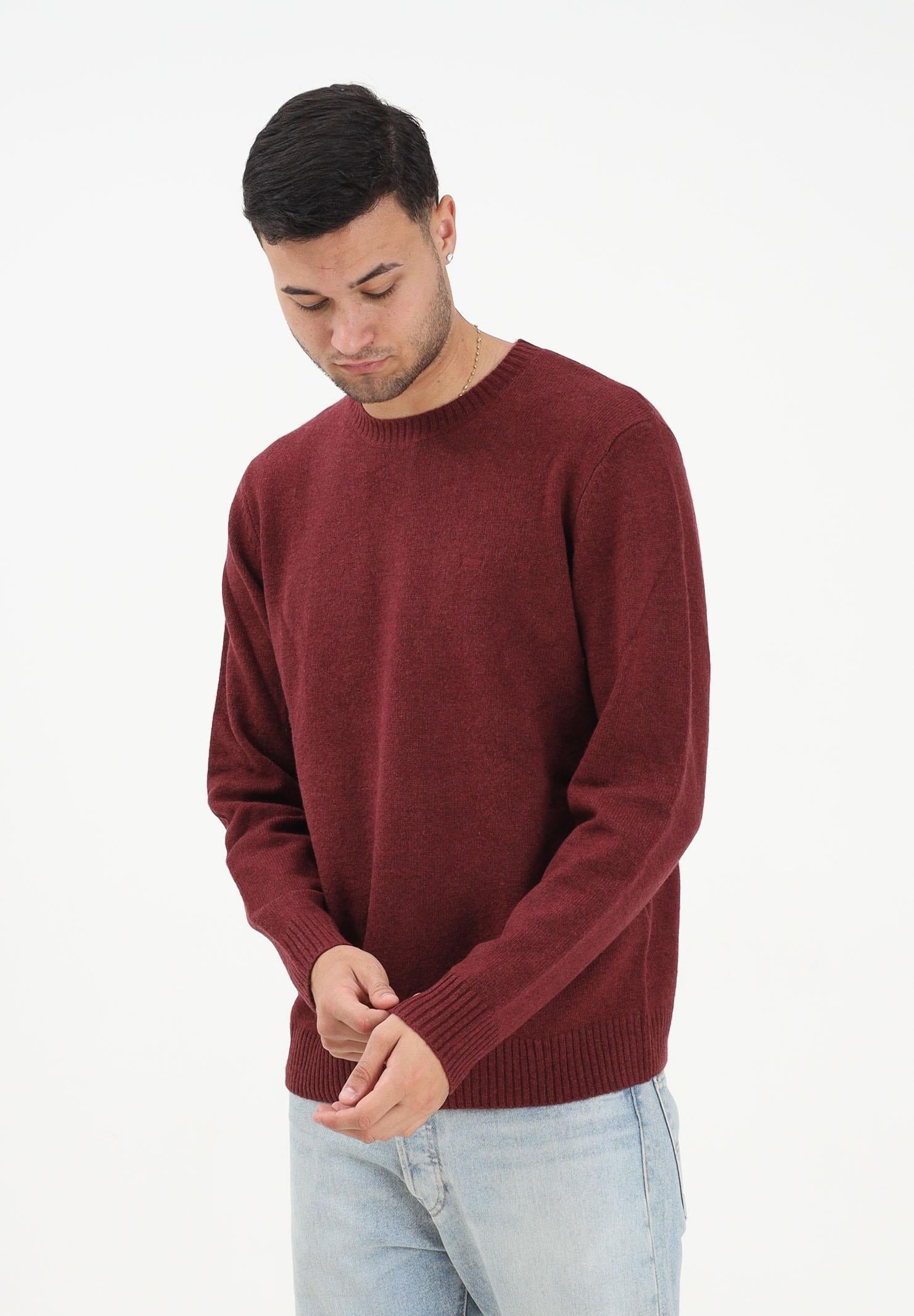 LEVI'S® Maglioncino girocollo Original Housemark bordeaux da uomo<BR/> A4320-0024 LEVI'S®