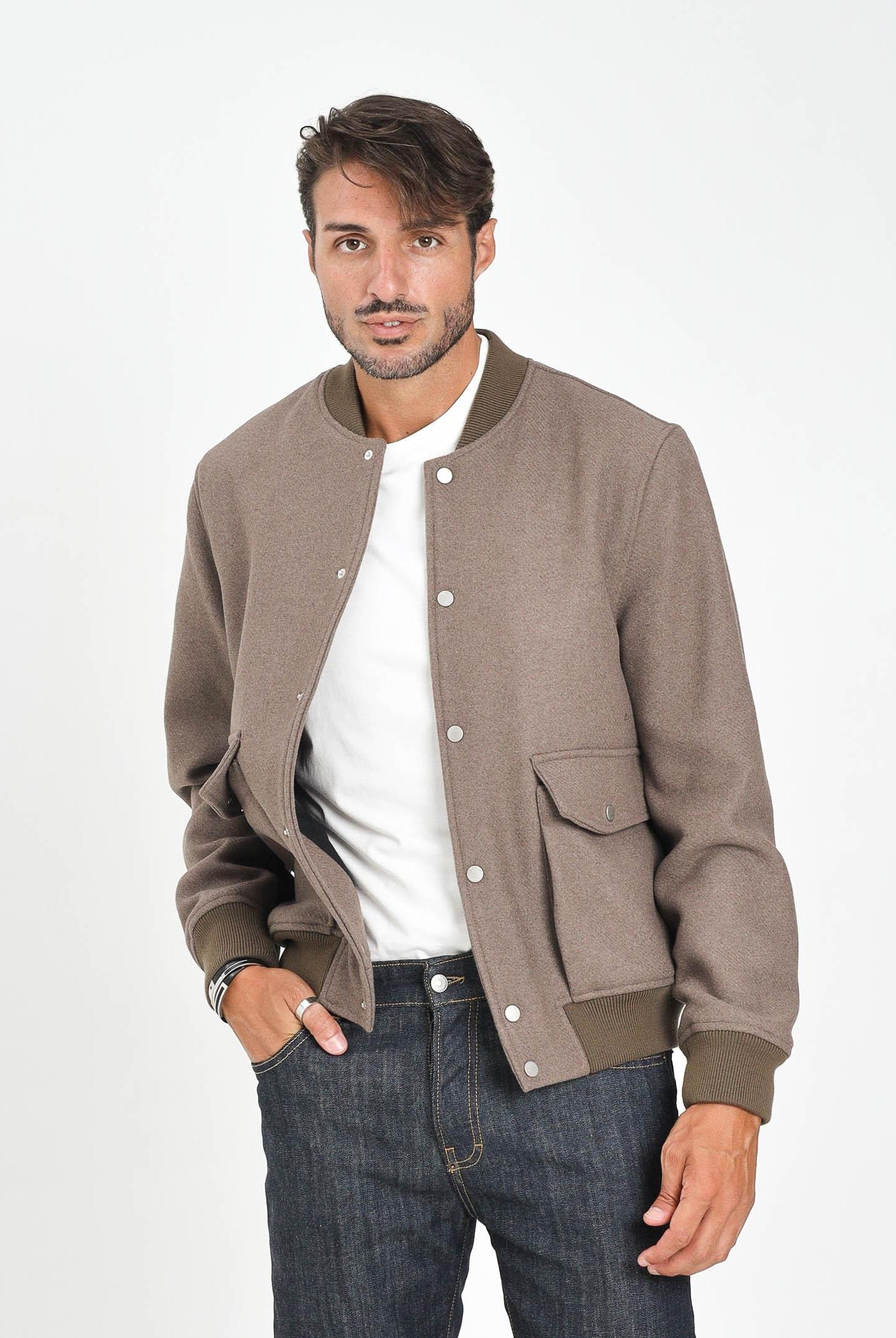 I'M BRIAN Bomber tortora da uomo GIU3469 TOR I'M BRIAN