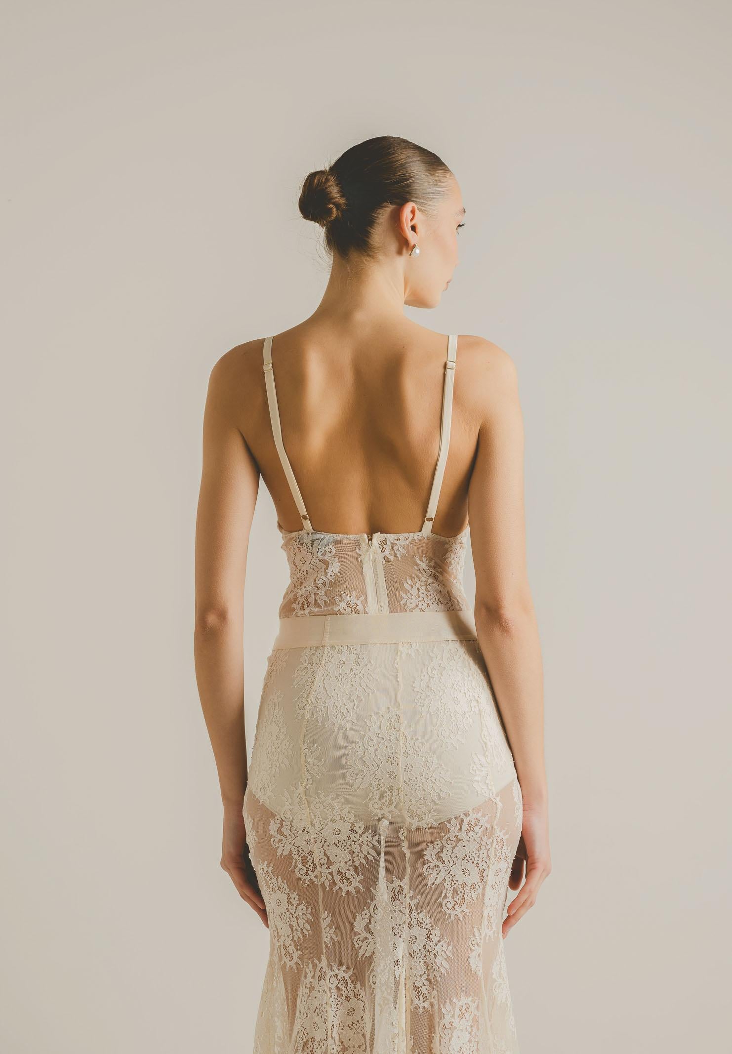 SANTAS Body RADIANCE panna da donna con ricamo in pizzo floreale PV2615 PA SANTAS