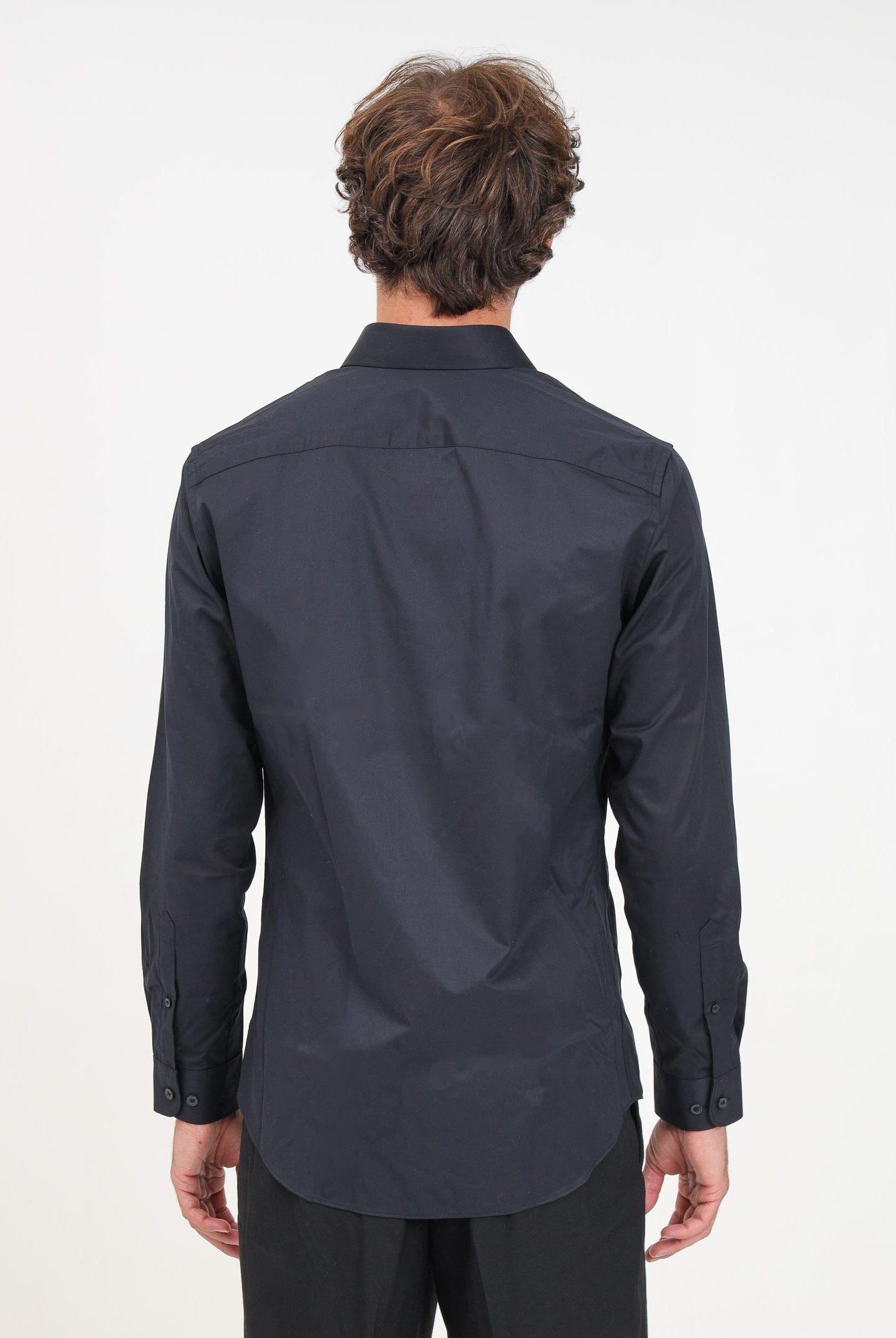 SELECTED HOMME Camicia a manica luna nera da uomo 16080200 BLACK SELECTED HOMME