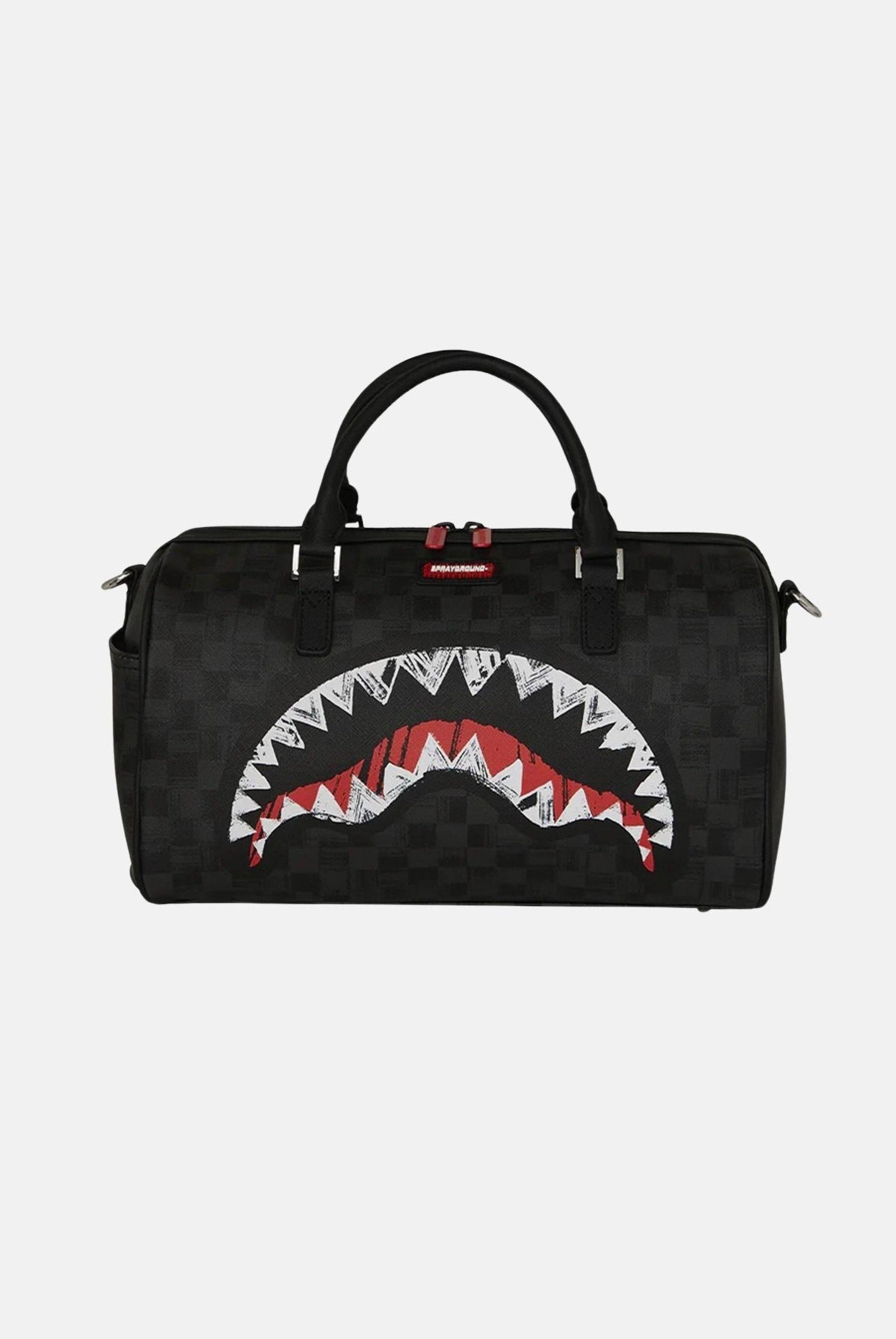 SPRAYGROUND Borsone SCRIBBLE SHARK MINI DUFFLE nero per uomo e donna 910D8347NSZ . SPRAYGROUND