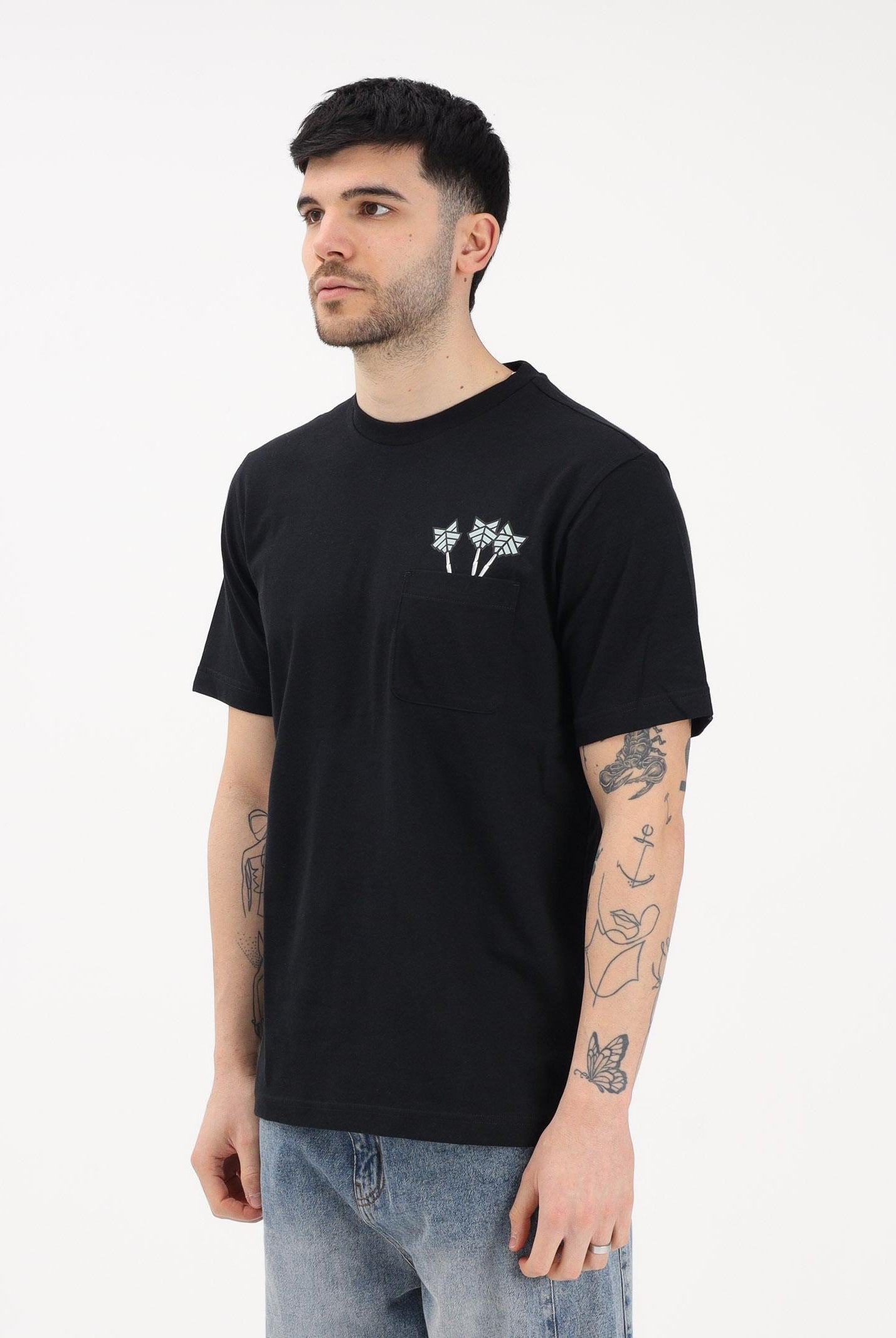 ADIDAS PERFORMANCE T-shirt a manica corta NOVELTY DART nera da uomo JZ5040 . ADIDAS PERFORMANCE