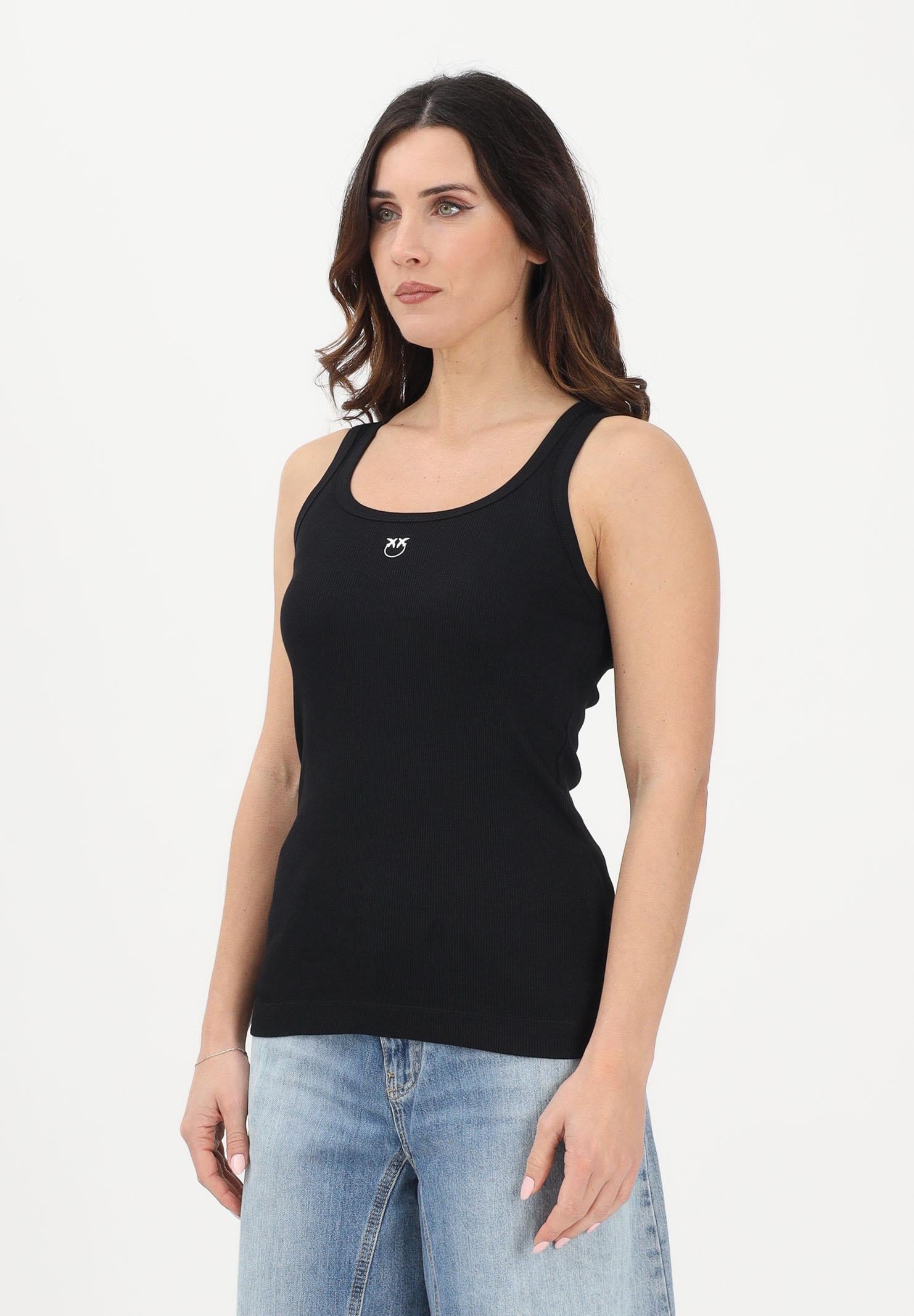 PINKO Canotta CALCOLATORE nera da donna 100807A338 Z99 PINKO