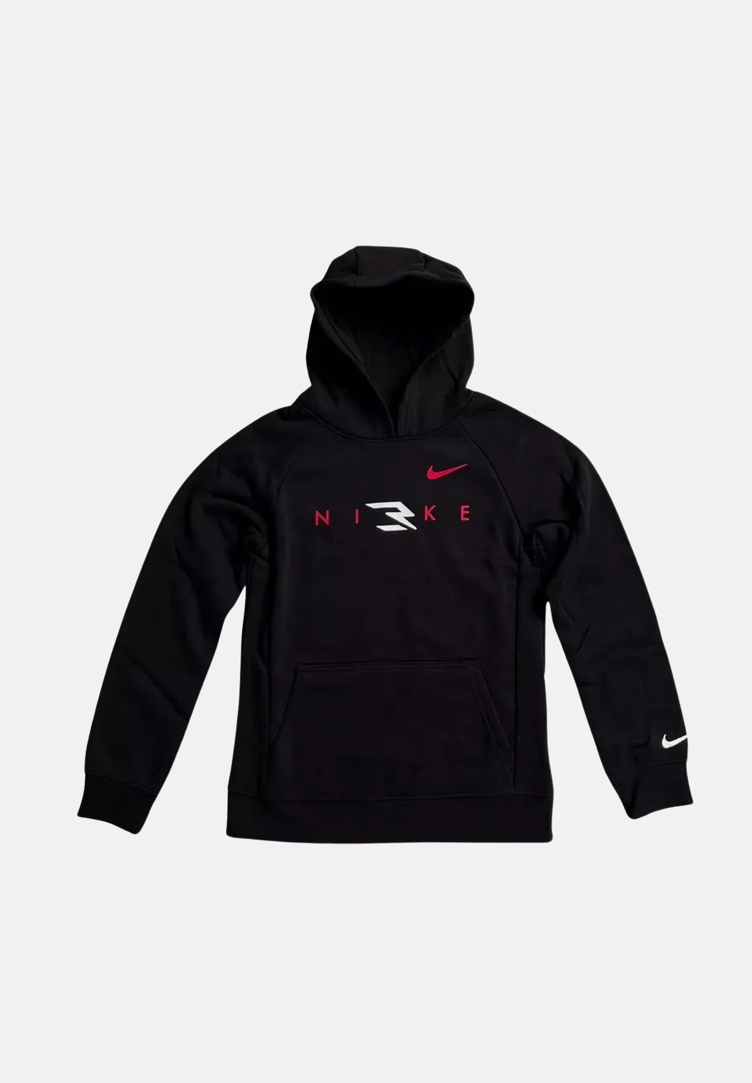 Felpa con cappuccio 3Band nera per bambino e bambina 9Q0410 023 NIKE