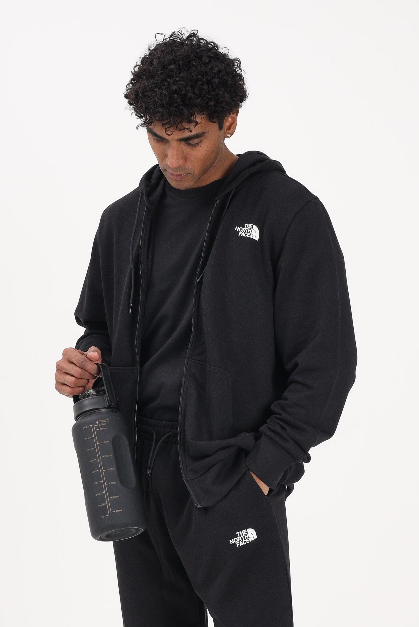 THE NORTH FACE Felpa con zip Simple Dome Light Regular nera da uomo NF0A8GQ7JK31 . THE NORTH FACE