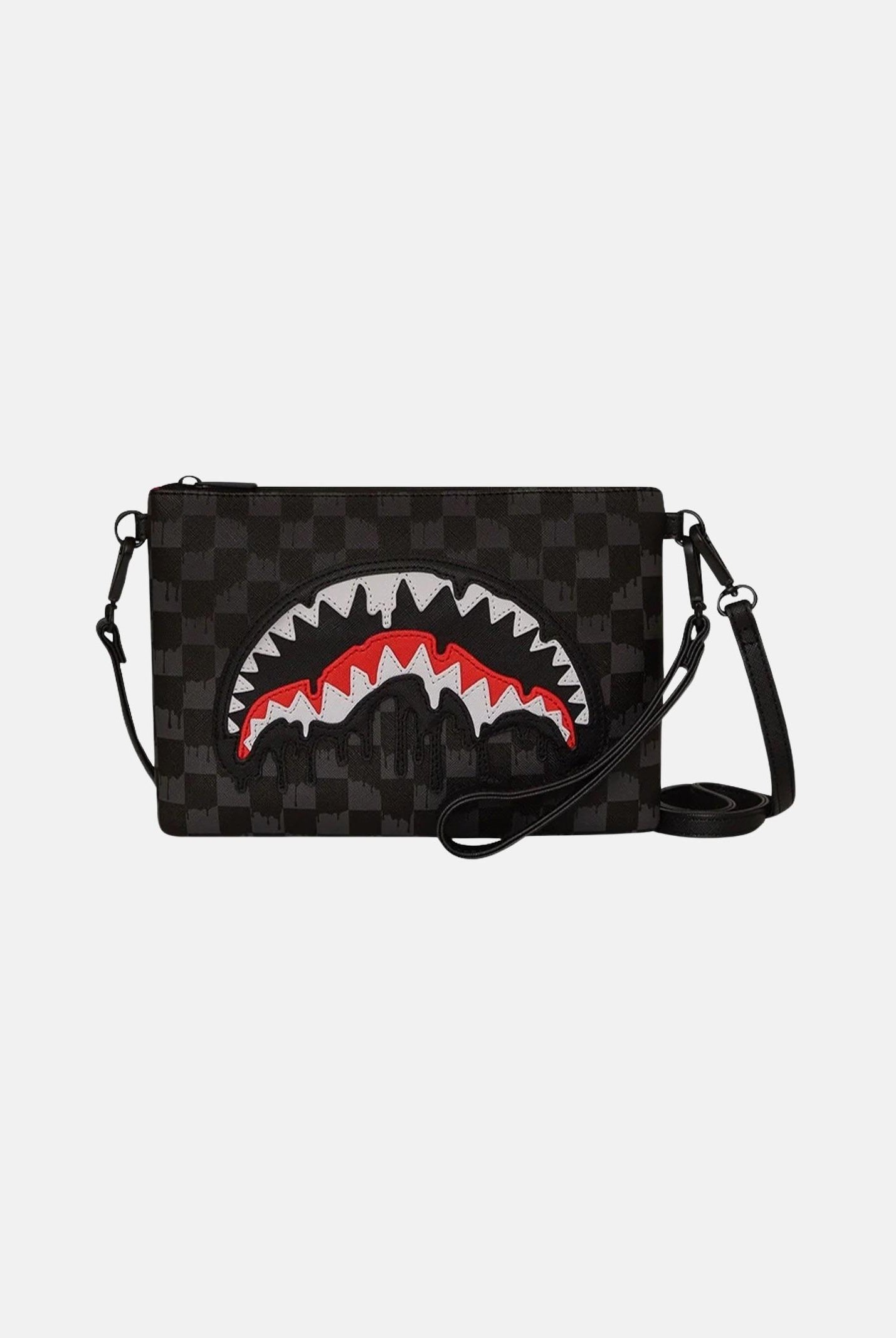 SPRAYGROUND Pochette Dripping Sharks In Paris nera per uomo e donna 910B7969NSZ  SPRAYGROUND