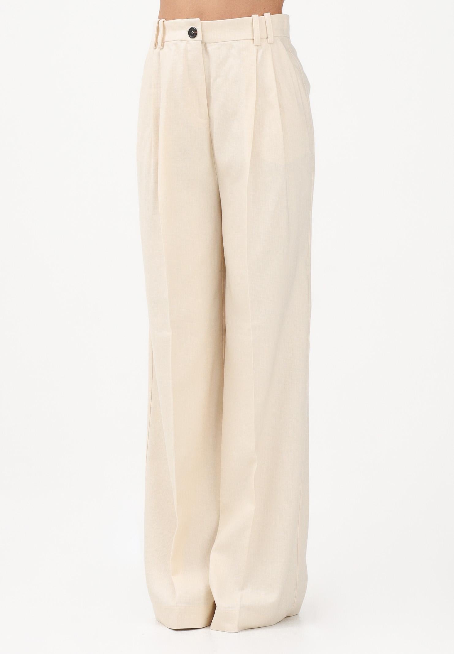 PINKO Pantalone elegante panna da donna con piega stirata 106918A2W6 C00 PINKO
