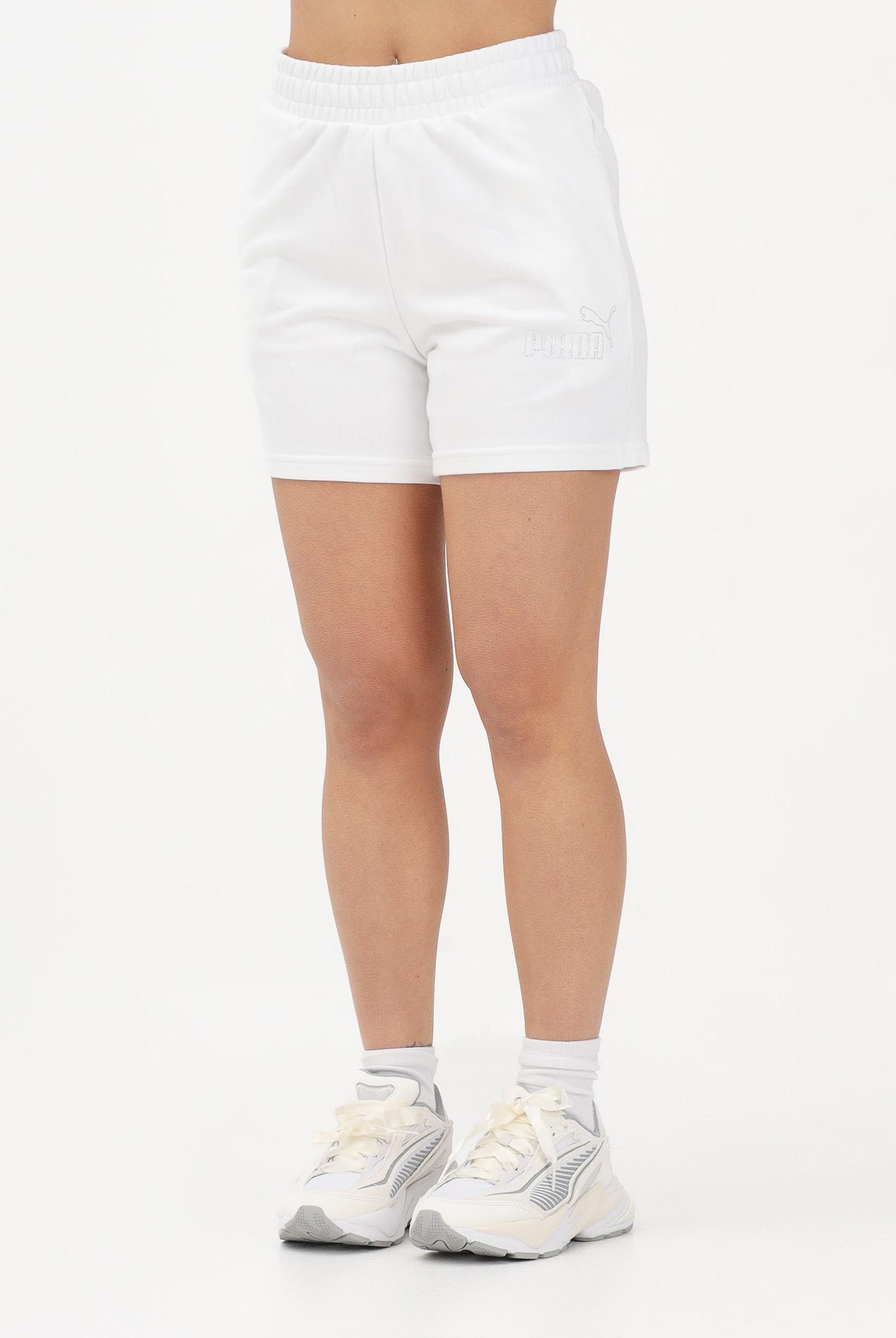 PUMA Shorts sportivo ESS Rhinestone bianco da donna 693558 02 PUMA