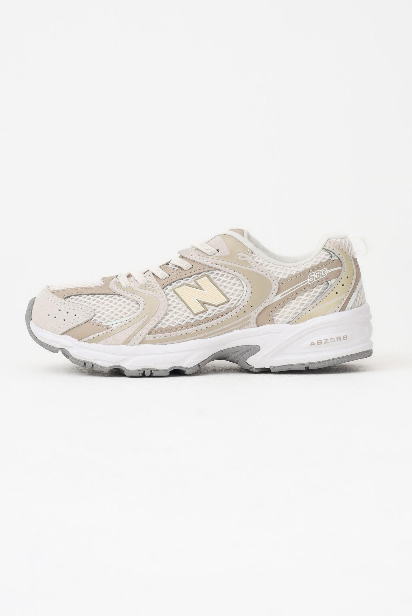 NEW BALANCE Sneakers 530 Bungee Lace panna e beige per bambino e bambina P5305C7 . NEW BALANCE