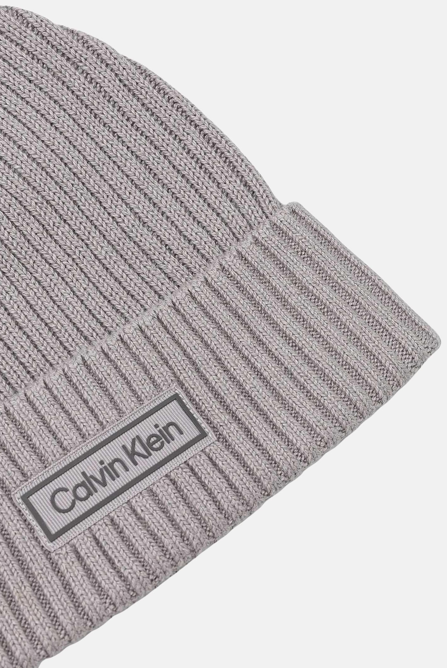 CALVIN KLEIN Berretto di lana grigio per uomo e donna con logo LV04D8053G N8Q CALVIN KLEIN