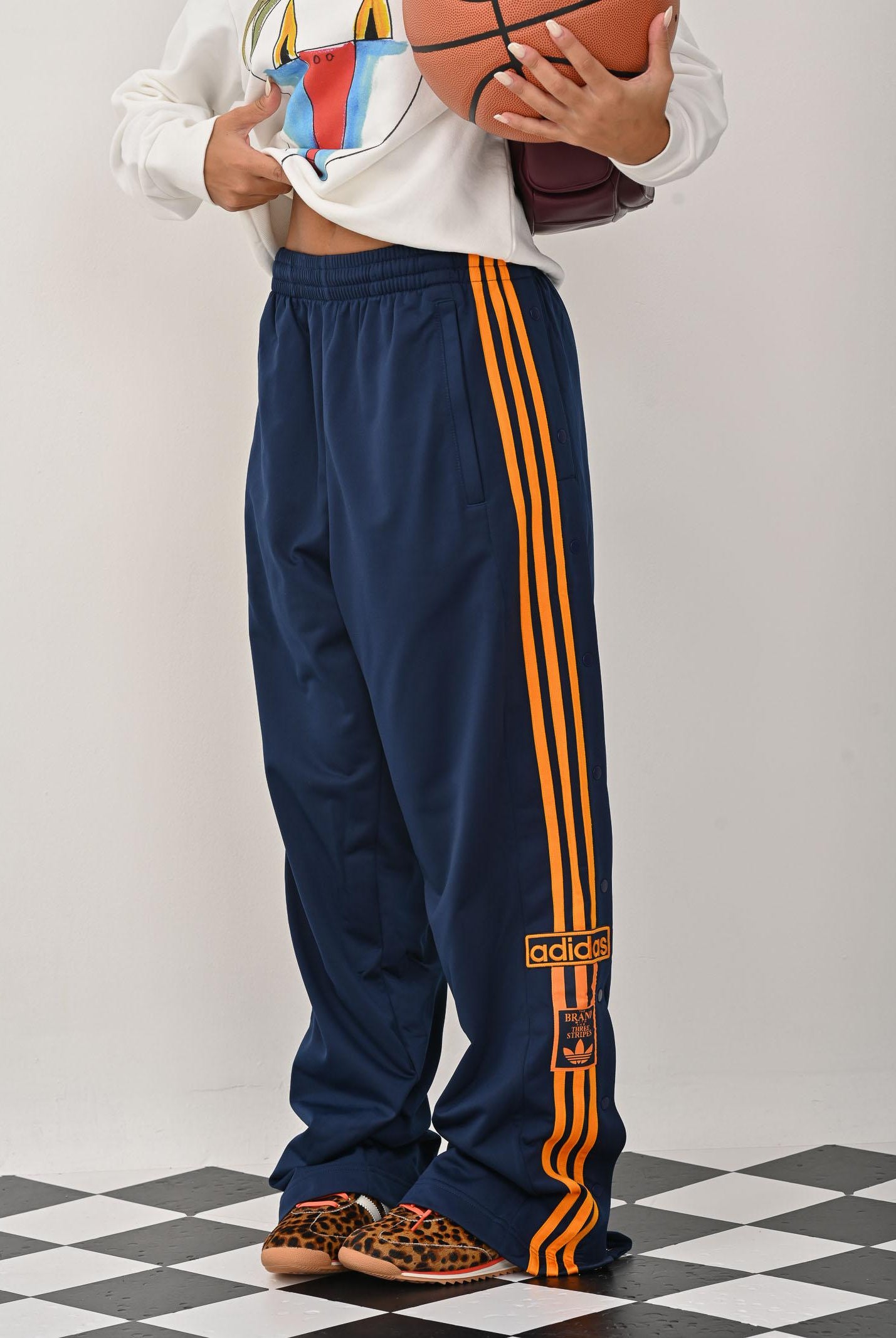 ADIDAS ORIGINALS Pantalone sportivo Adibreak blu e arancione da uomo KD6663 ADIDAS ORIGINALS