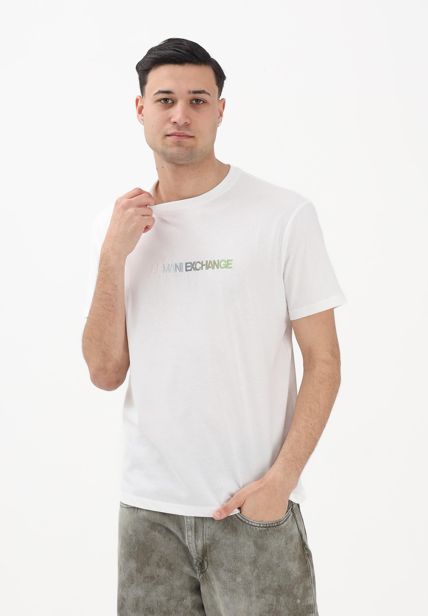 ARMANI EXCHANGE T-shirt a manica corta bianca da uomo con logo XM002785AF10358 U0009 ARMANI EXCHANGE