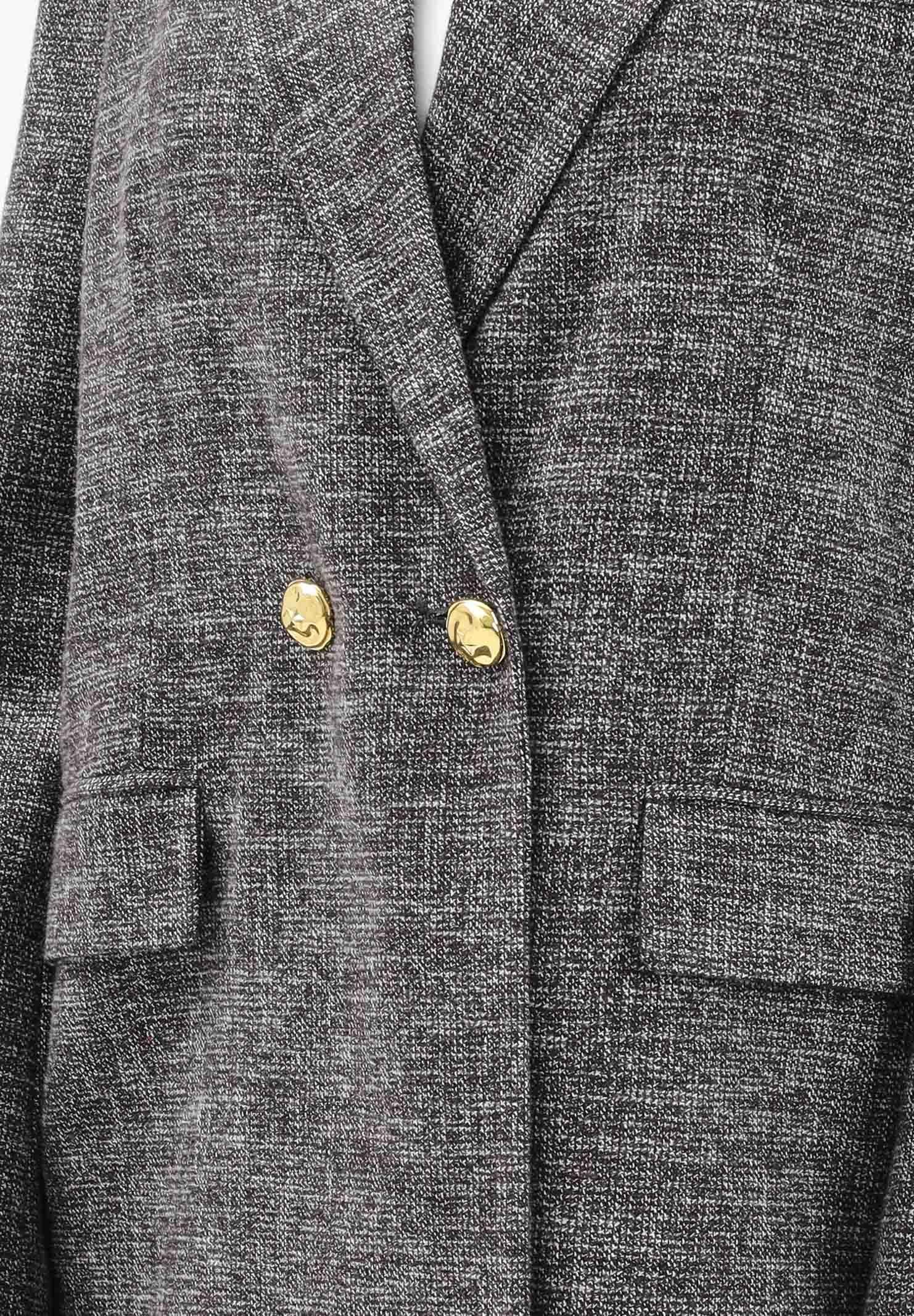 PINKO Giacca doppiopetto marrone da donna in flanella 105650A2SK ZM7 PINKO