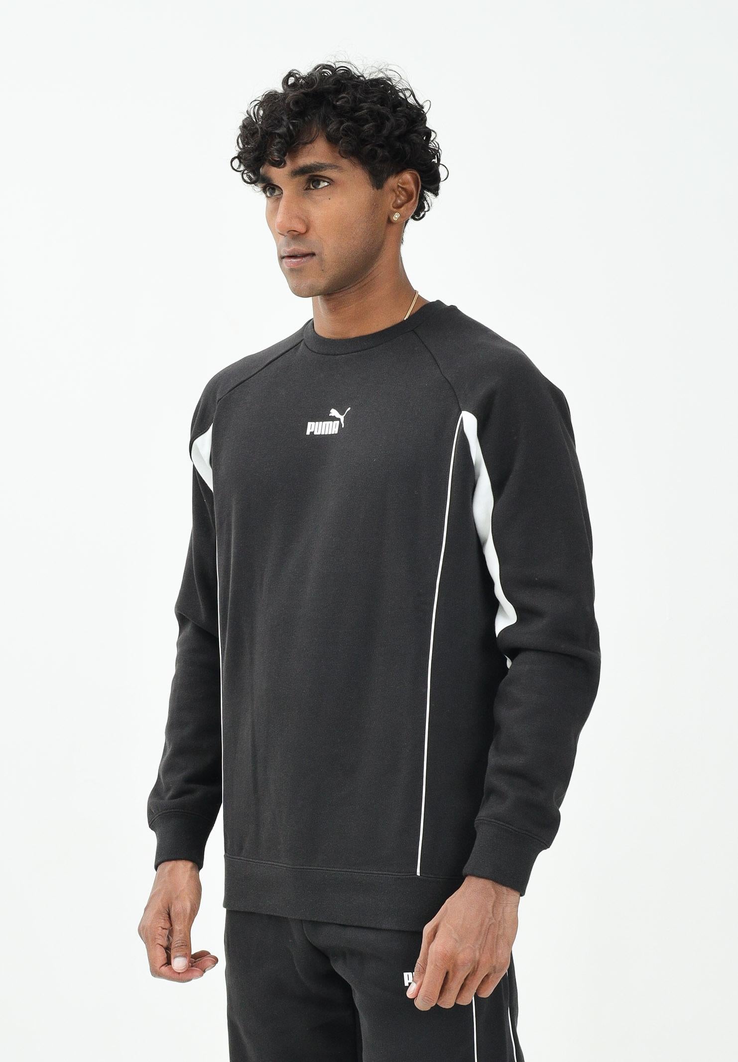 PUMA Felpa girocollo Sport Heritage nera da uomo 688395 01 PUMA