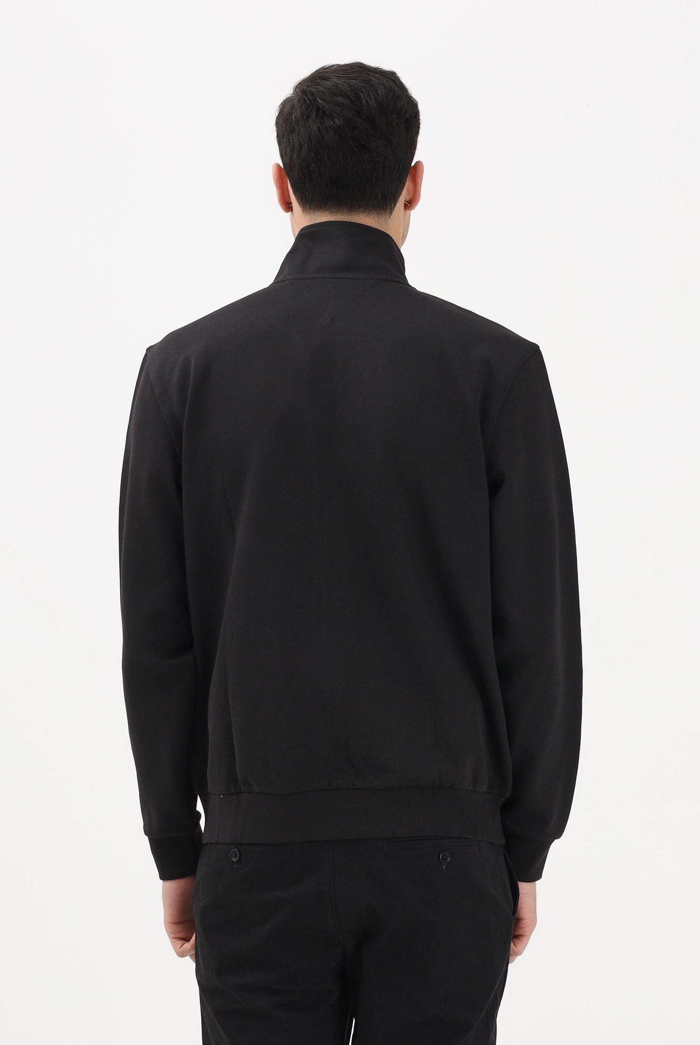 TOMMY HILFIGER Giacca a vento nera da uomo con logo MW0MW41758 BDS TOMMY HILFIGER