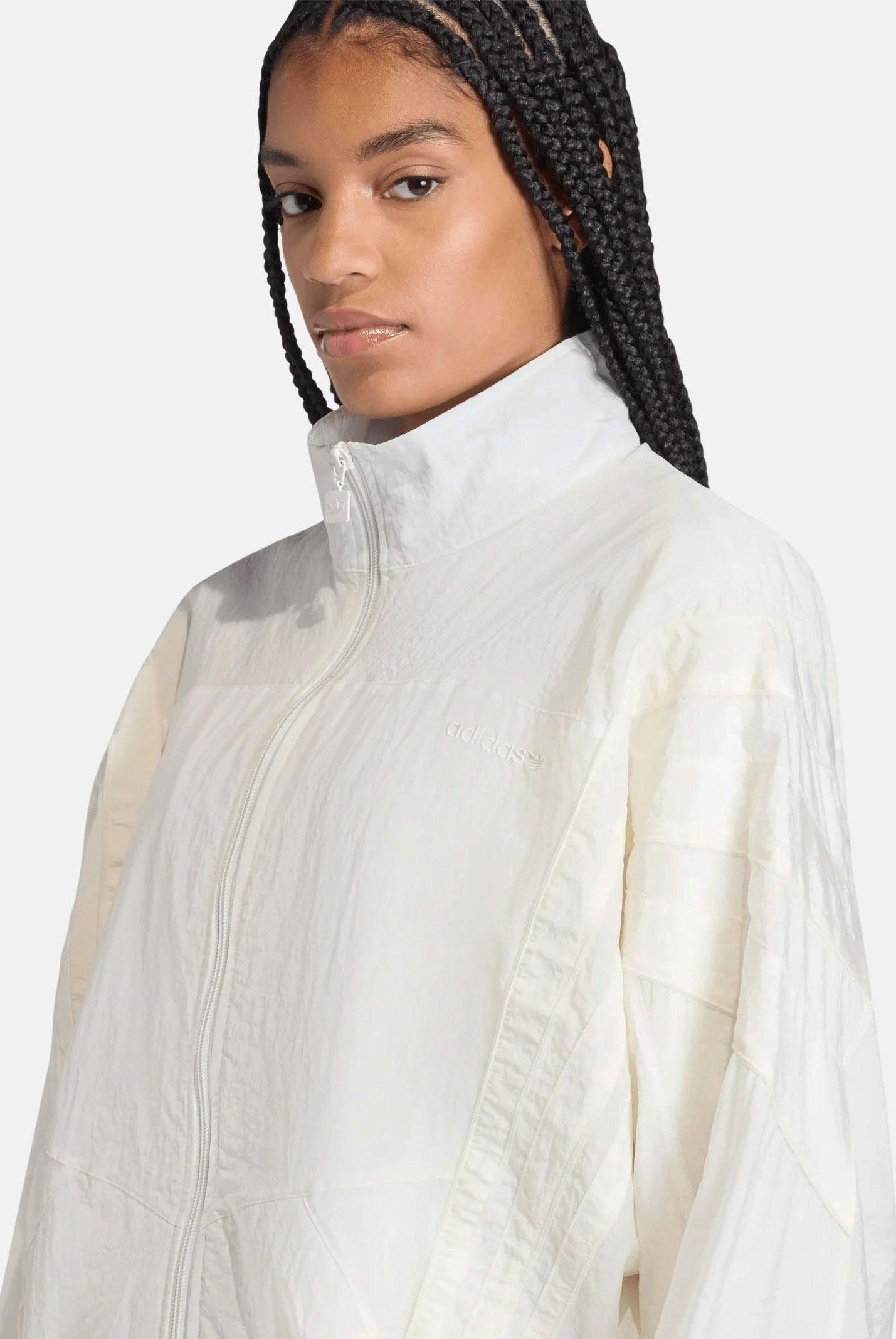 ADIDAS ORIGINALS giubbotto Santiago Woven Track Top Off White bianco donna KC9132 . ADIDAS ORIGINALS