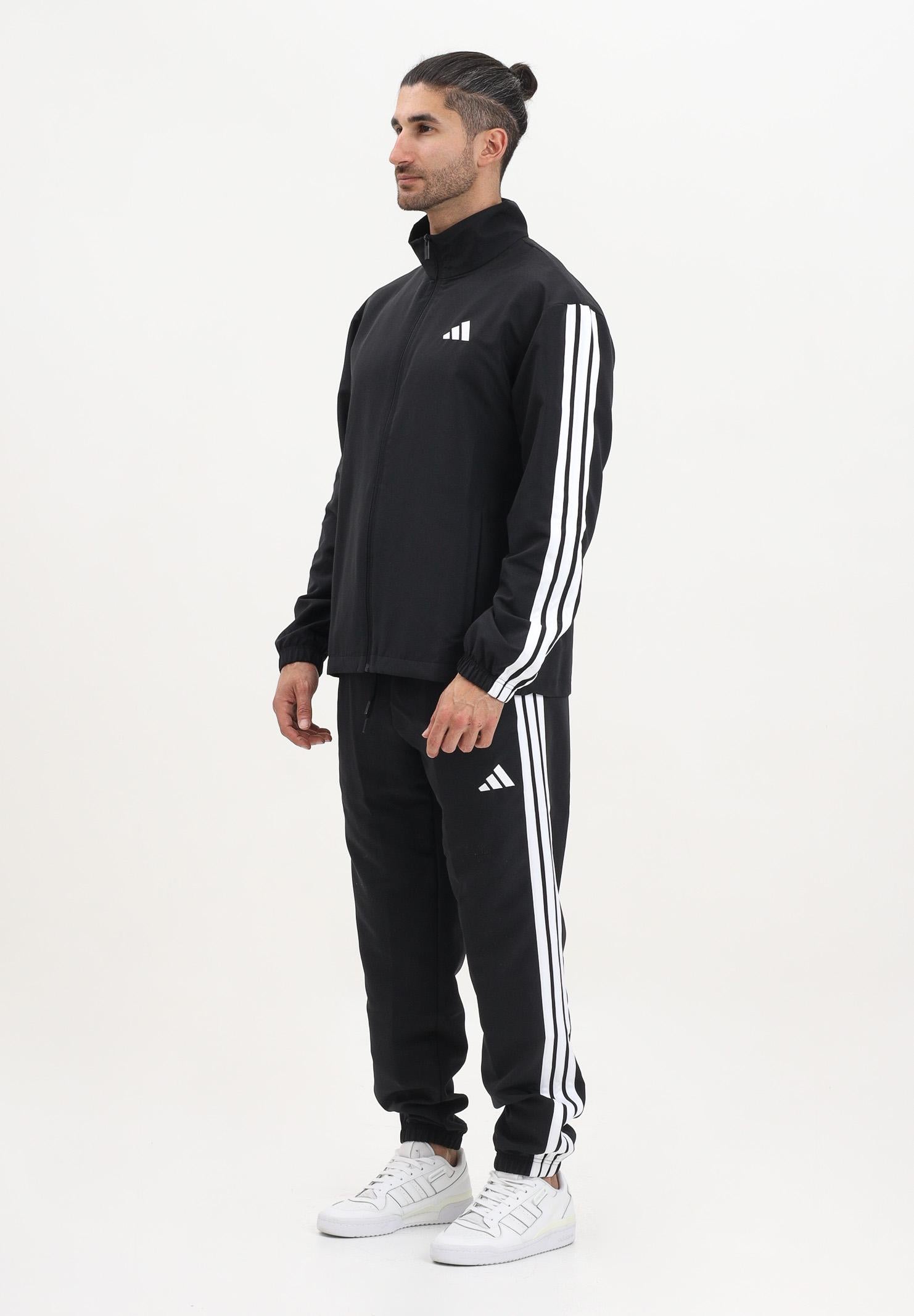 ADIDAS PERFORMANCE Tuta Basic 3 Stripes Tricot nera da uomo JI8849 . ADIDAS PERFORMANCE